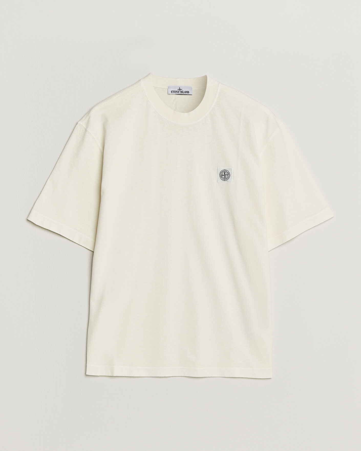 Herr | T-Shirts | Stone Island | Combed Organic Cotton T-Shirt Ivory