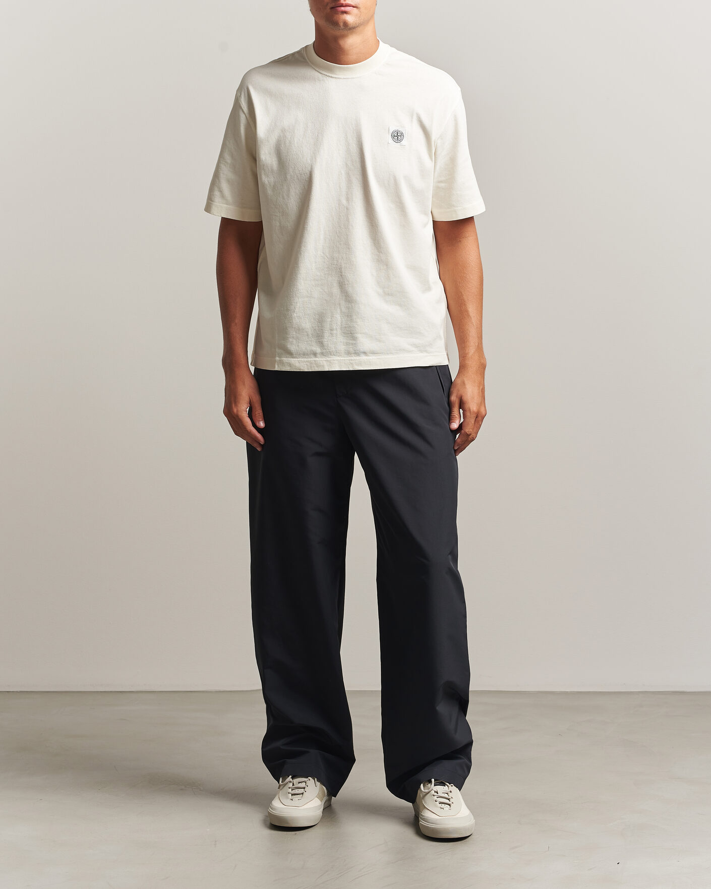 Herr | T-Shirts | Stone Island | Combed Organic Cotton T-Shirt Ivory