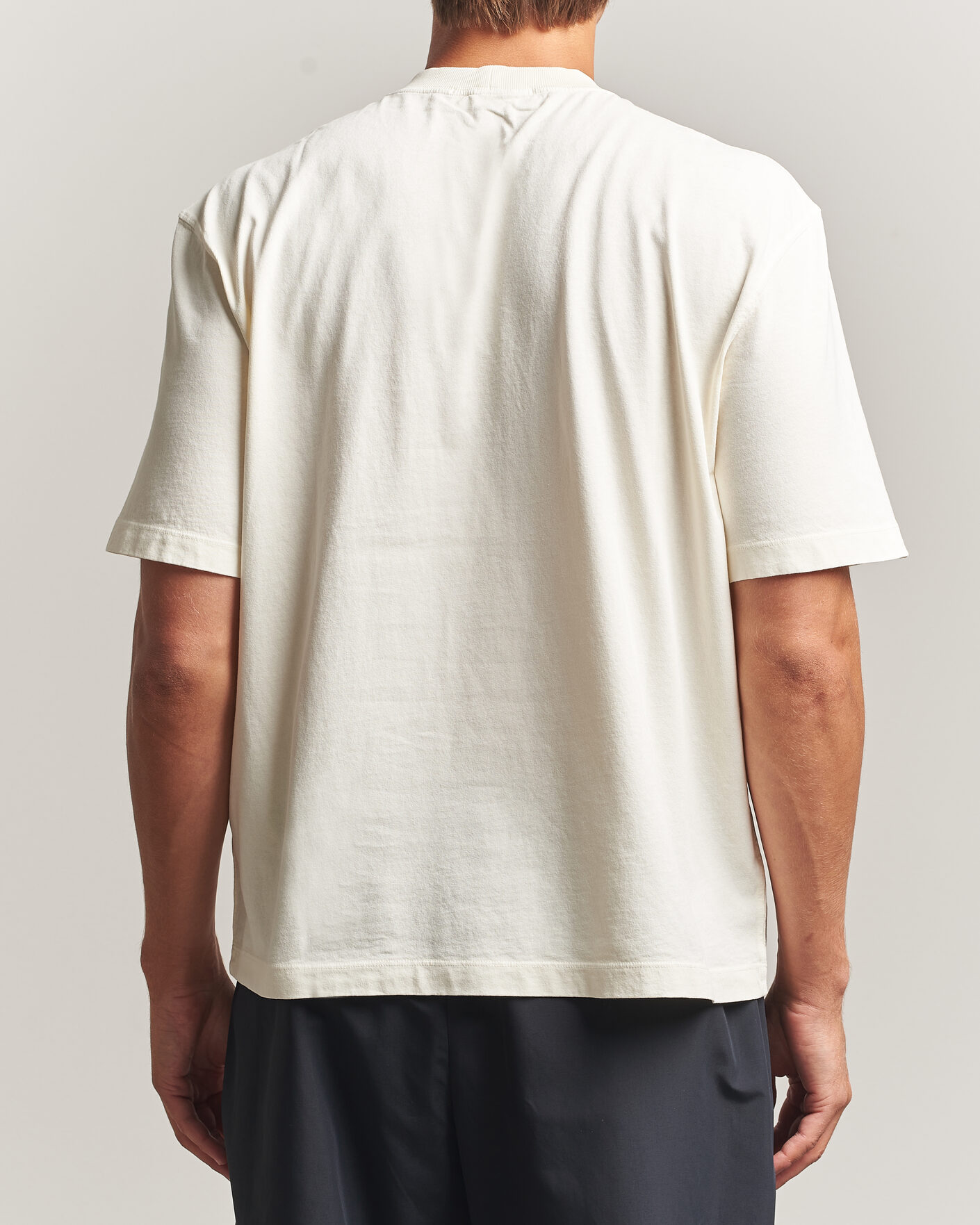 Herr | T-Shirts | Stone Island | Combed Organic Cotton T-Shirt Ivory