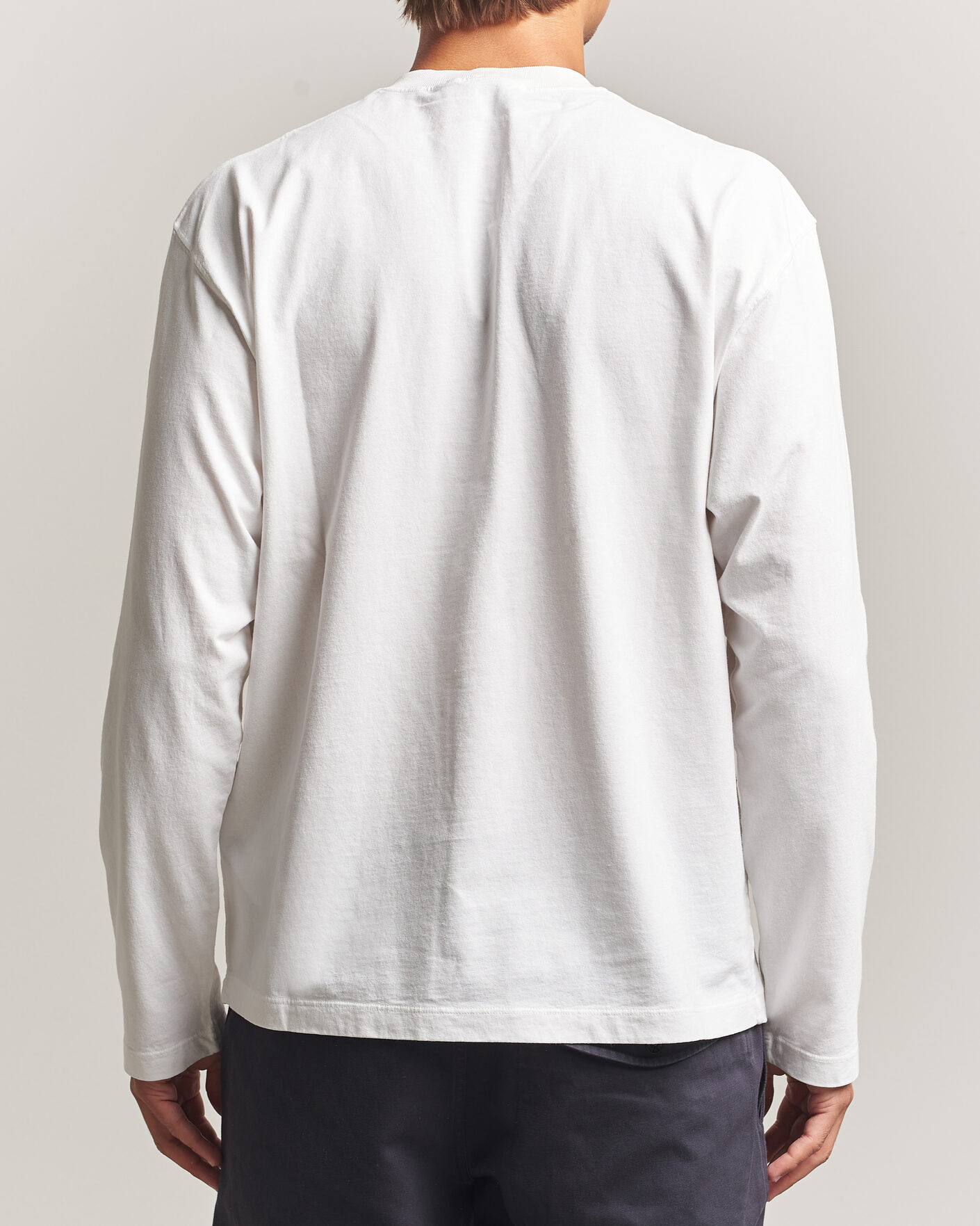 Herr | T-Shirts | Stone Island | Organic Cotton Jersey Long Sleeve T-Shirt White