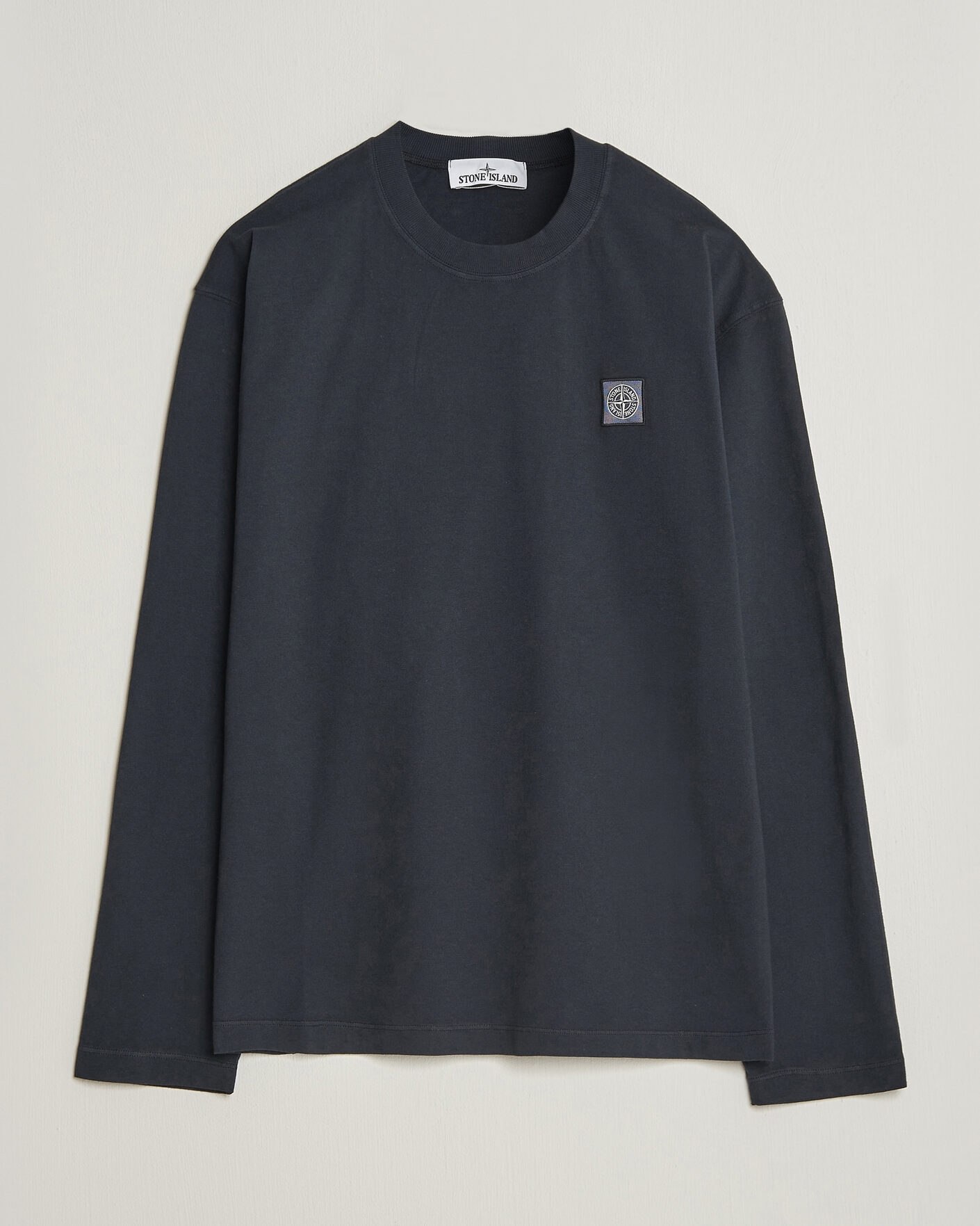 Herr | T-Shirts | Stone Island | Organic Cotton Jersey Long Sleeve T-Shirt Navy Blue