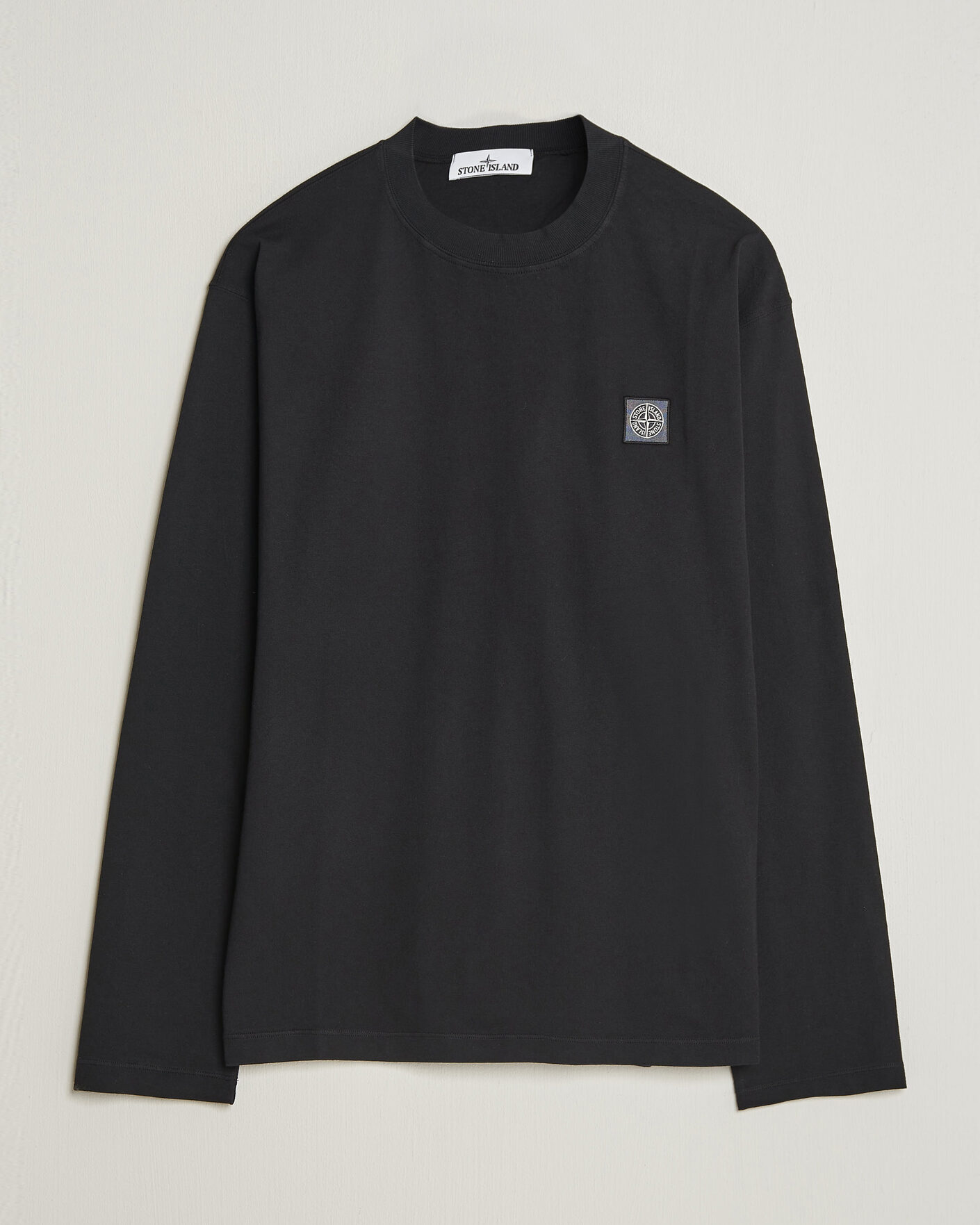 Herr | T-Shirts | Stone Island | Organic Cotton Jersey Long Sleeve T-Shirt Black