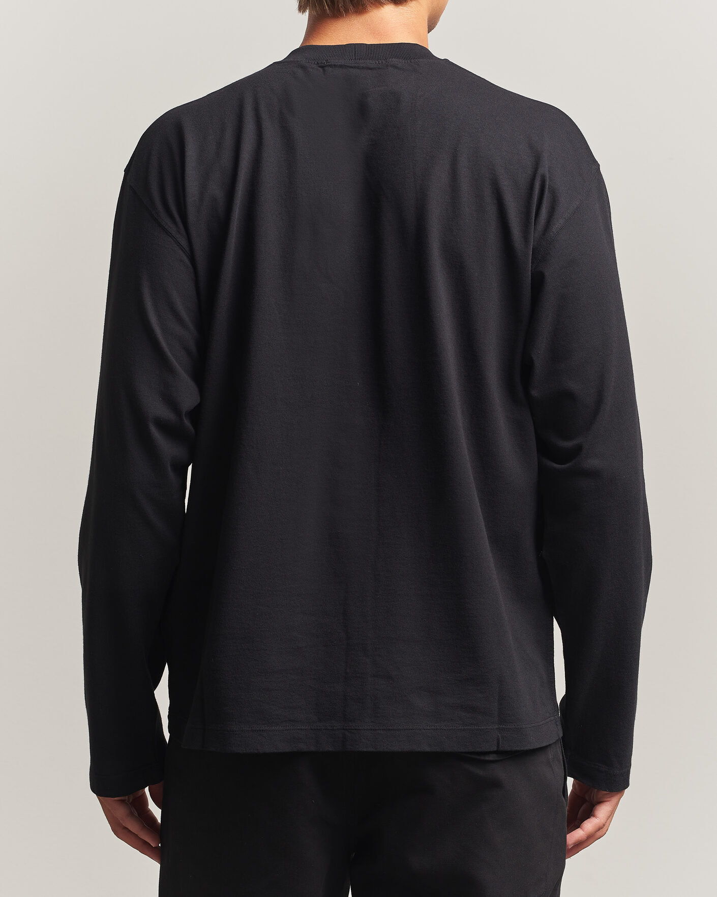 Herr | T-Shirts | Stone Island | Organic Cotton Jersey Long Sleeve T-Shirt Black