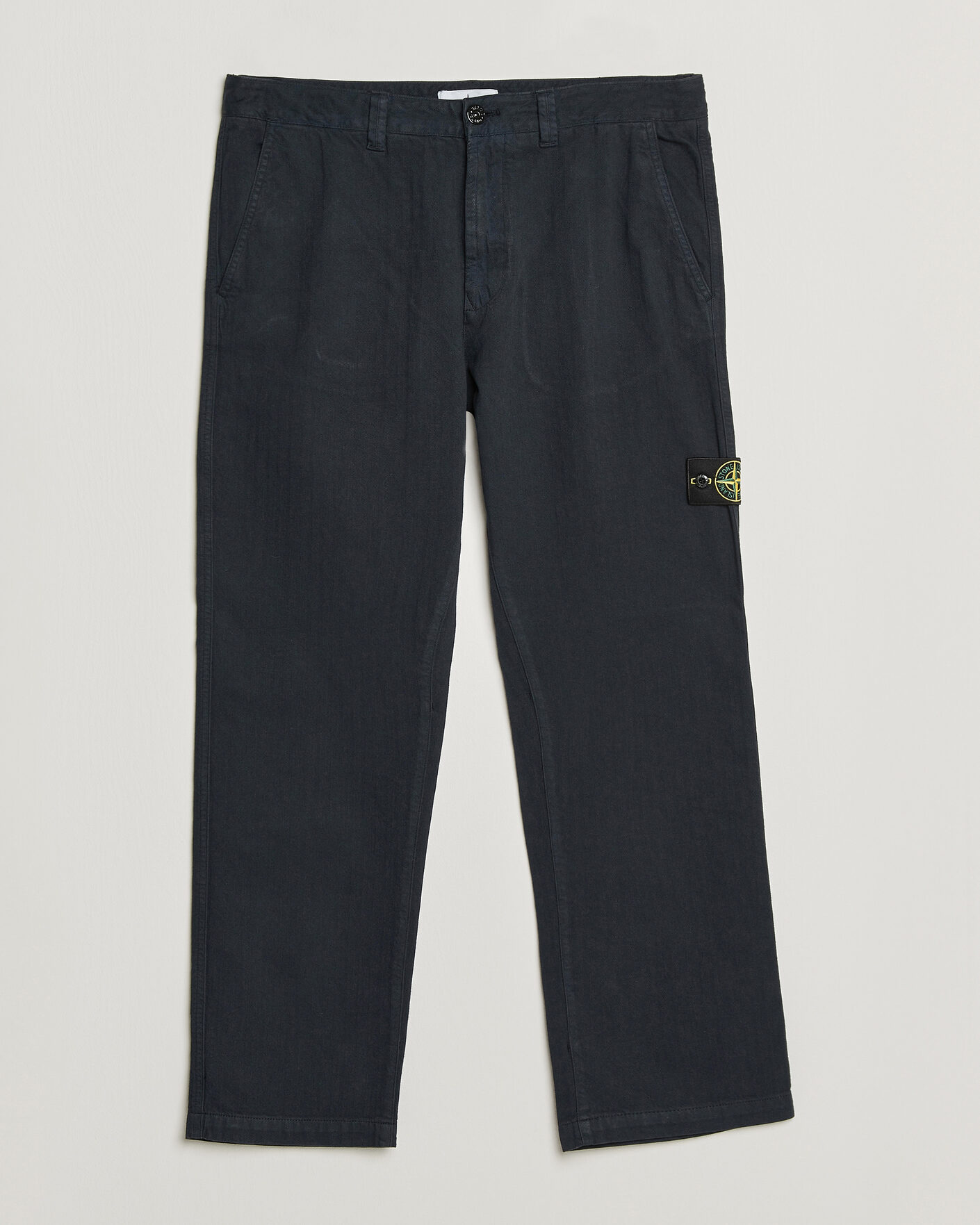 Herr | Byxor | Stone Island | Cotton Herringbone Pants Navy Blue