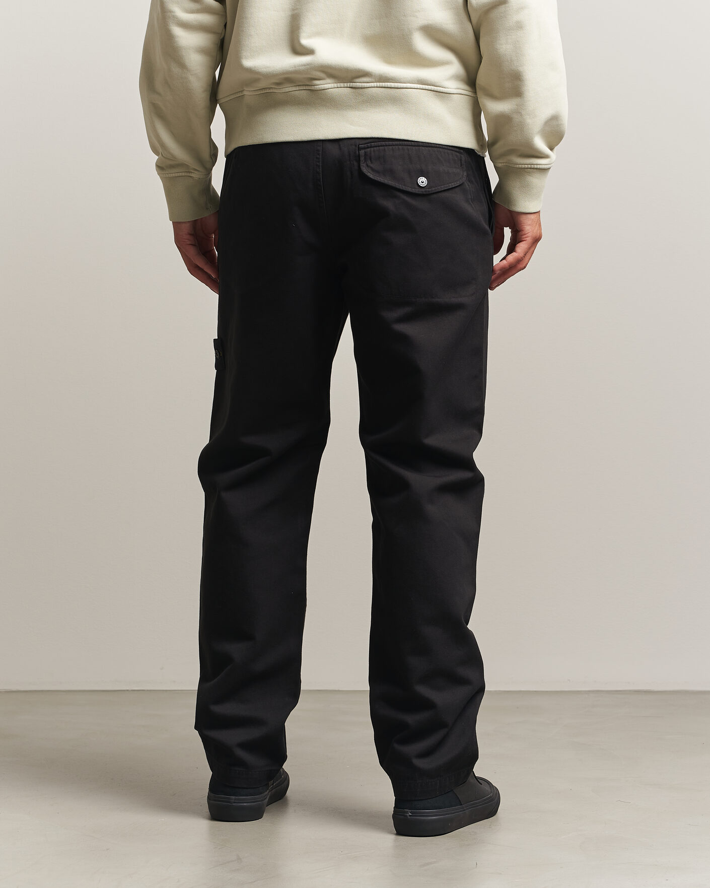 Herr | Byxor | Stone Island | Dense Cotton Twill Pants Black