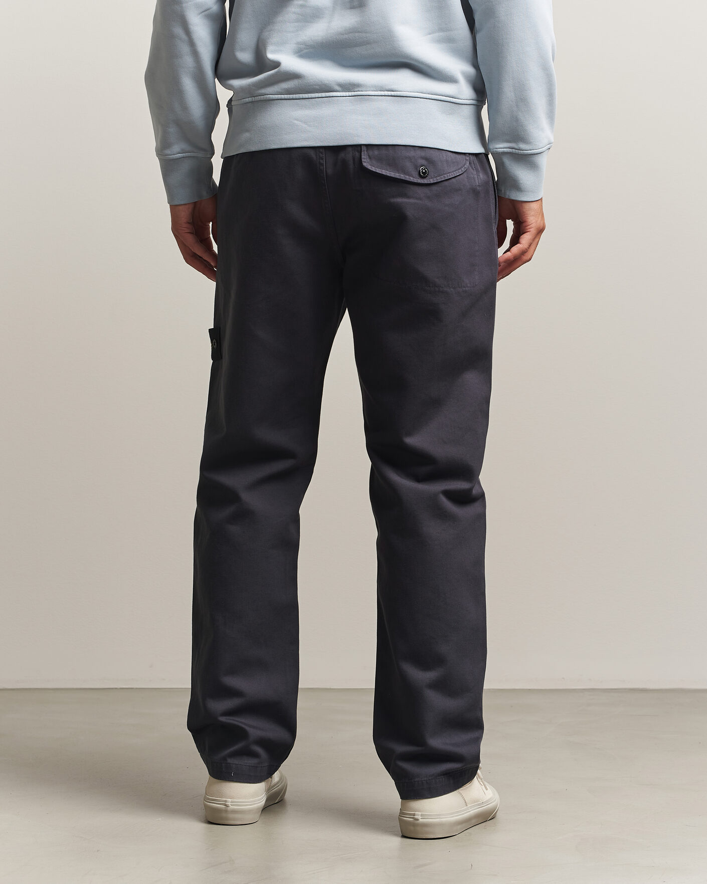 Herr | Byxor | Stone Island | Dense Cotton Twill Pants Blue Navy