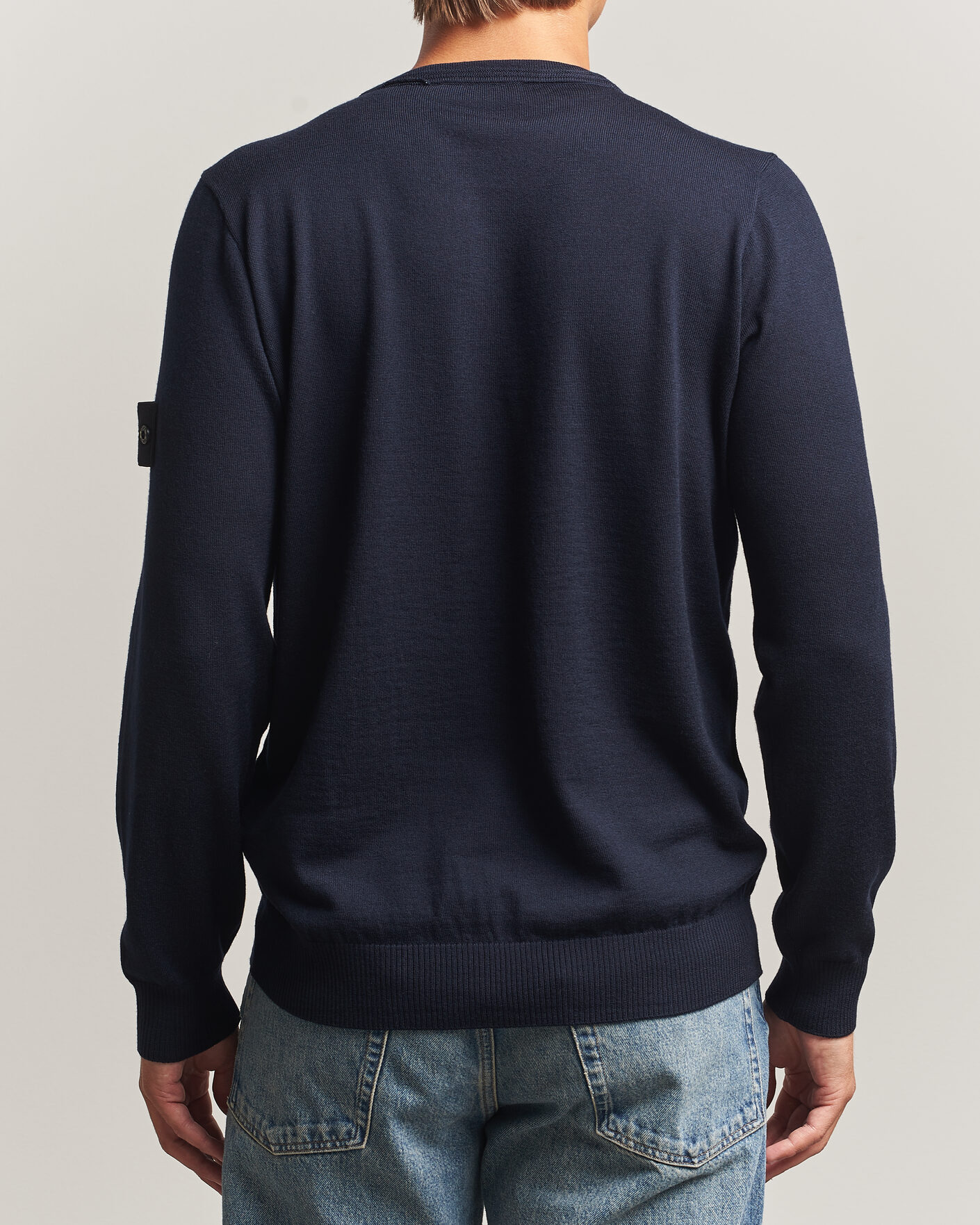 Herr | Tröjor | Stone Island | Light Pure Wool Crew Neck Navy Blue
