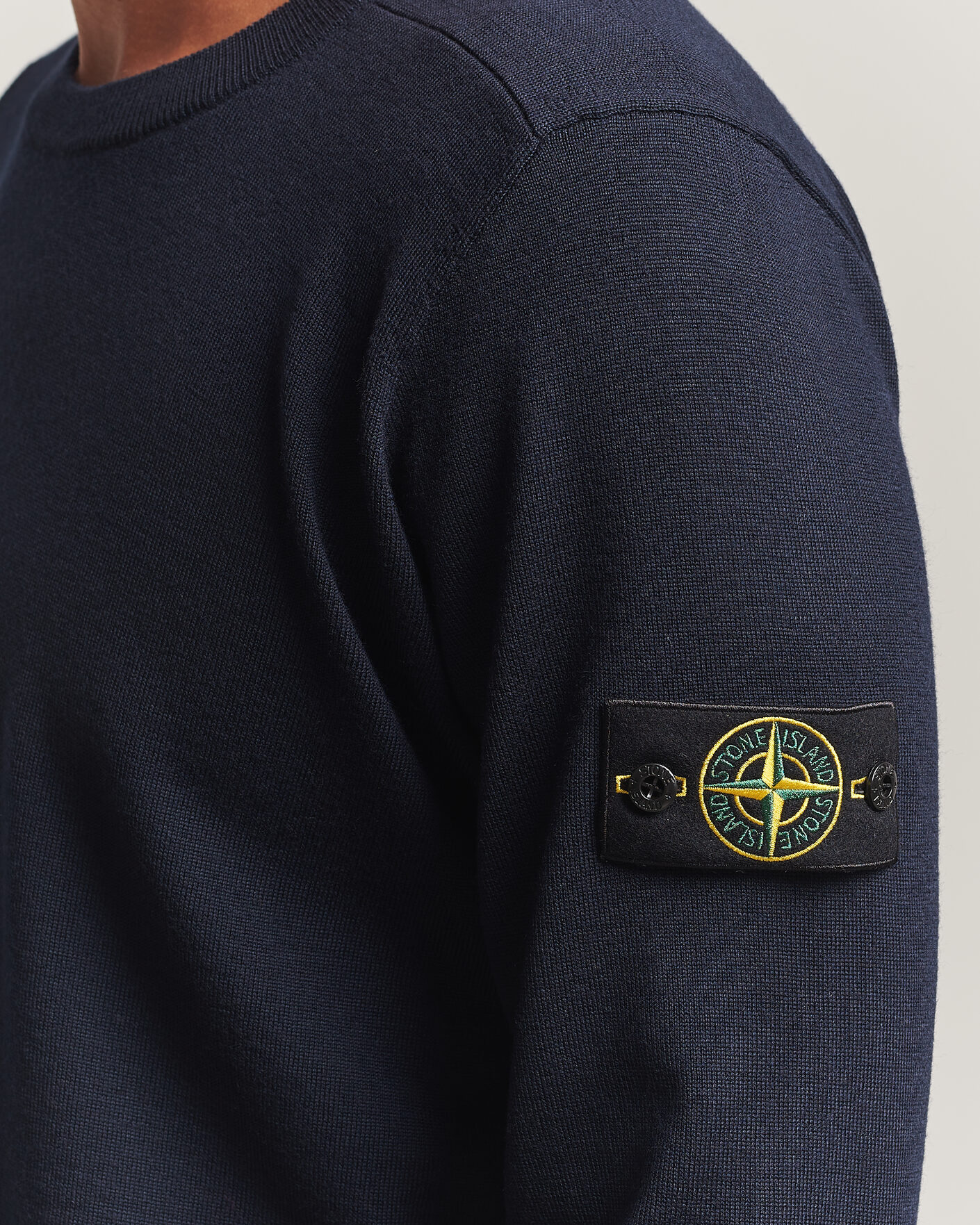 Herr | Tröjor | Stone Island | Light Pure Wool Crew Neck Navy Blue