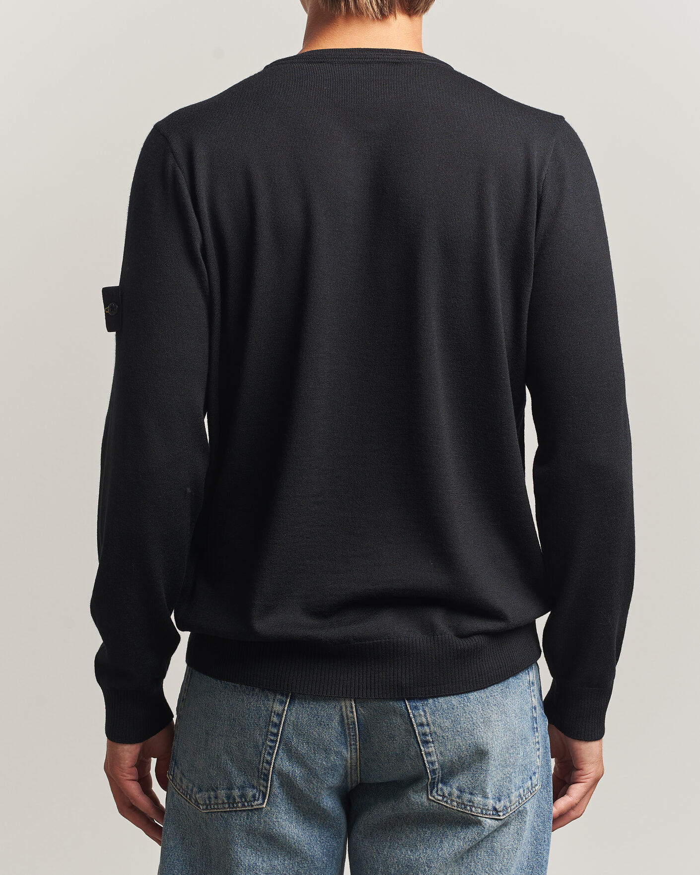 Herr | Tröjor | Stone Island | Light Pure Wool Crew Neck Black