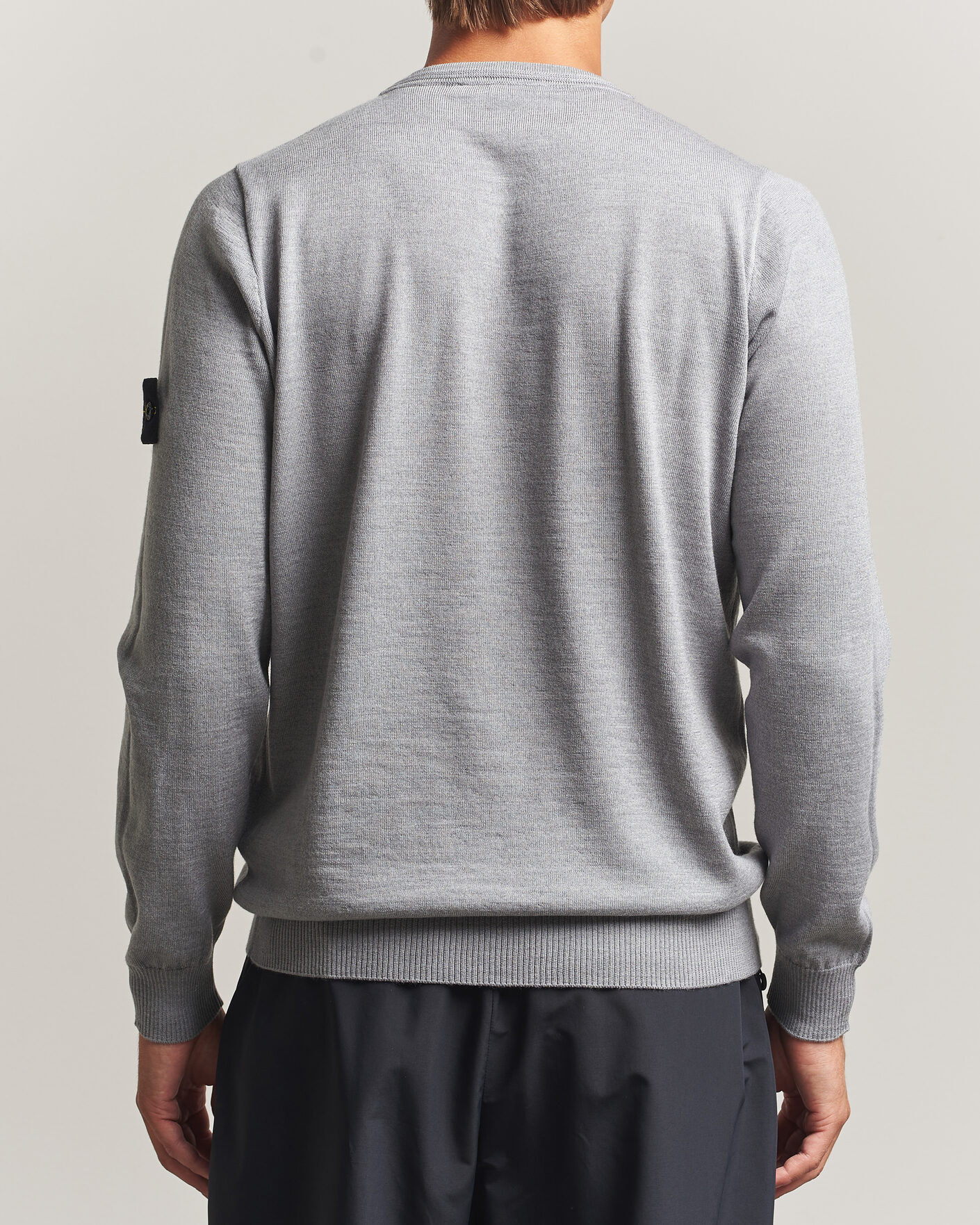 Herr | Tröjor | Stone Island | Light Pure Wool Crew Neck Ash Grey Melange