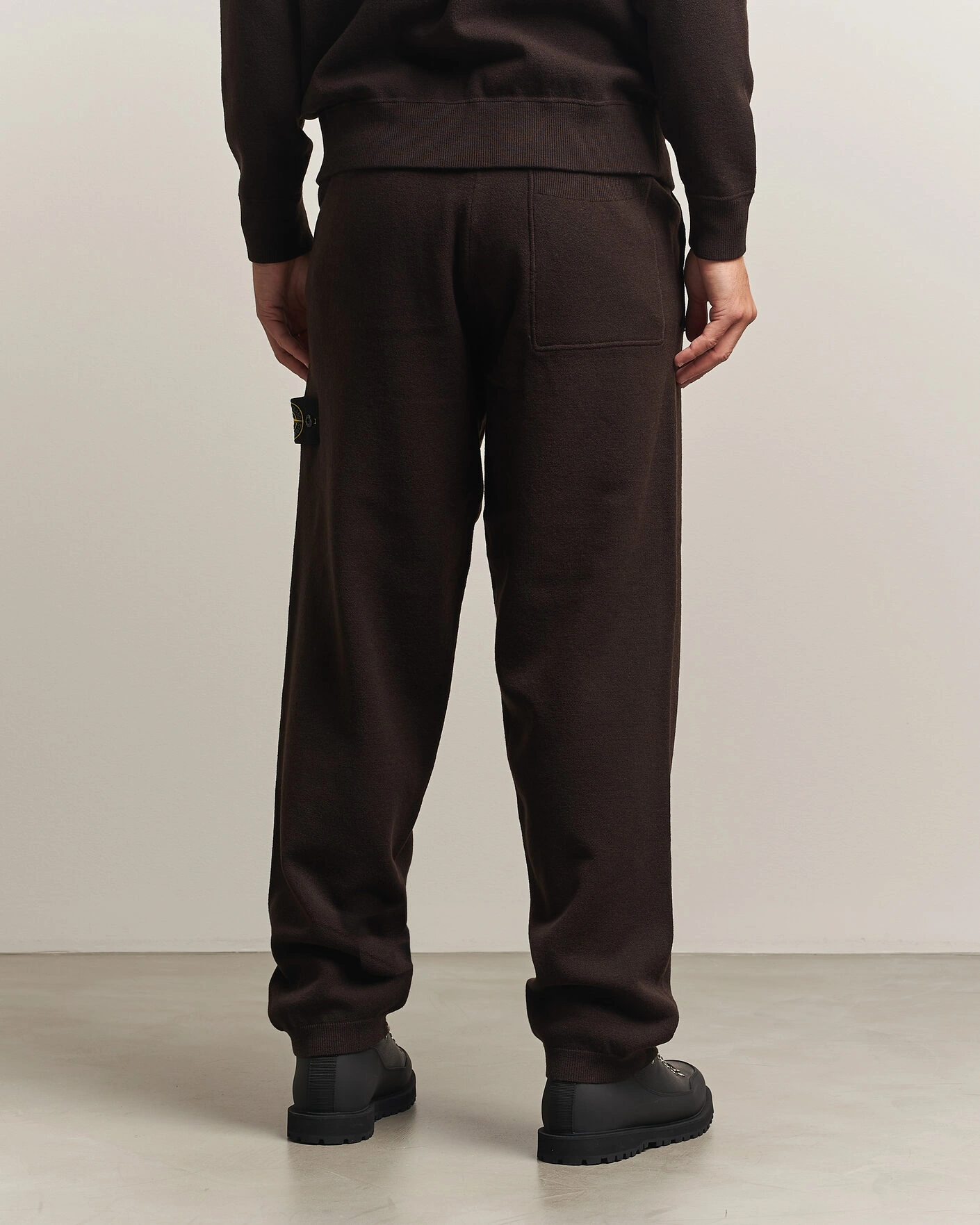 Herr | Byxor | Stone Island | Plush Stitch Stretch Wool Pants Coal Grey