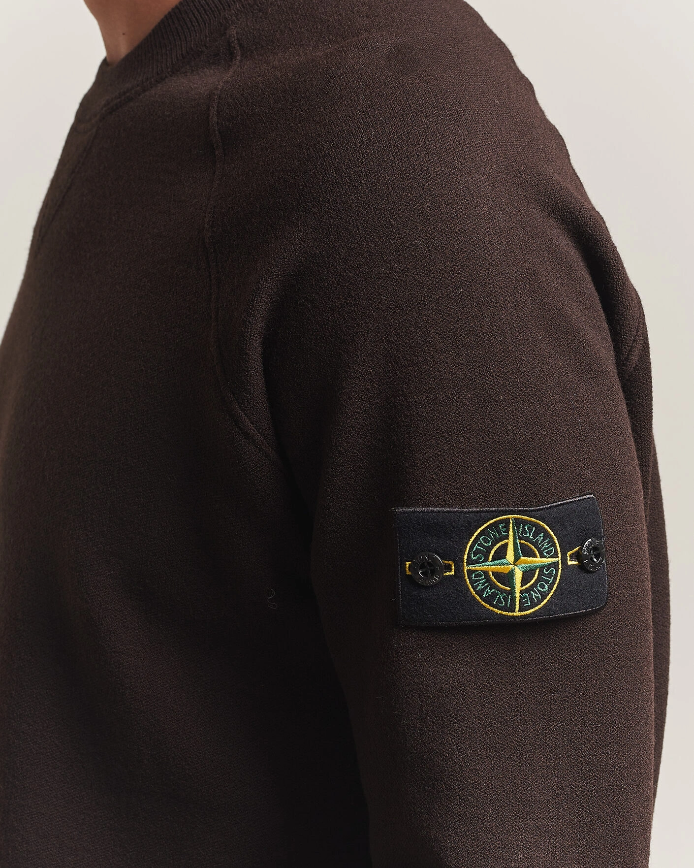 Herr | Tröjor | Stone Island | Plush Stitch Stretch Wool Sweat Coal Grey