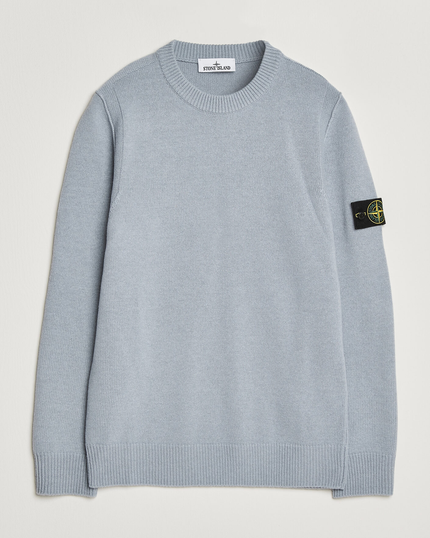 Herr | Tröjor | Stone Island | Knitted Lambswool Crew Neck Ash Grey