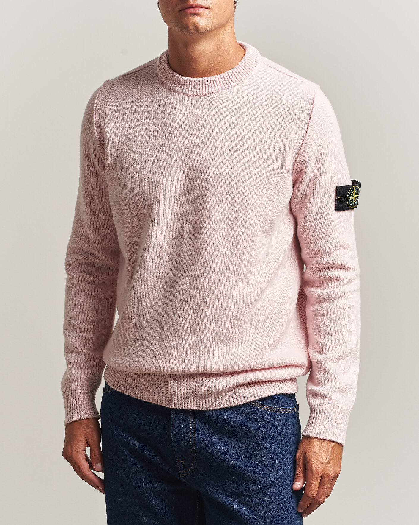 Herr | Tröjor | Stone Island | Knitted Lambswool Crew Neck Antique Rose