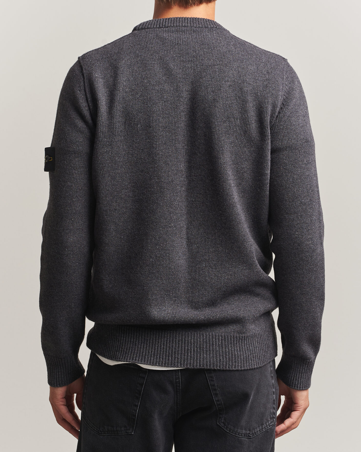 Herr | Tröjor | Stone Island | Knitted Lambswool Crew Neck Melange Lead