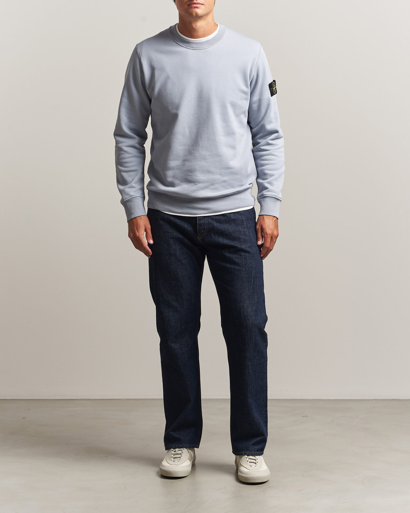 Herr | Tröjor | Stone Island | Garment Dyed Fleece Sweatshirt Ash Grey