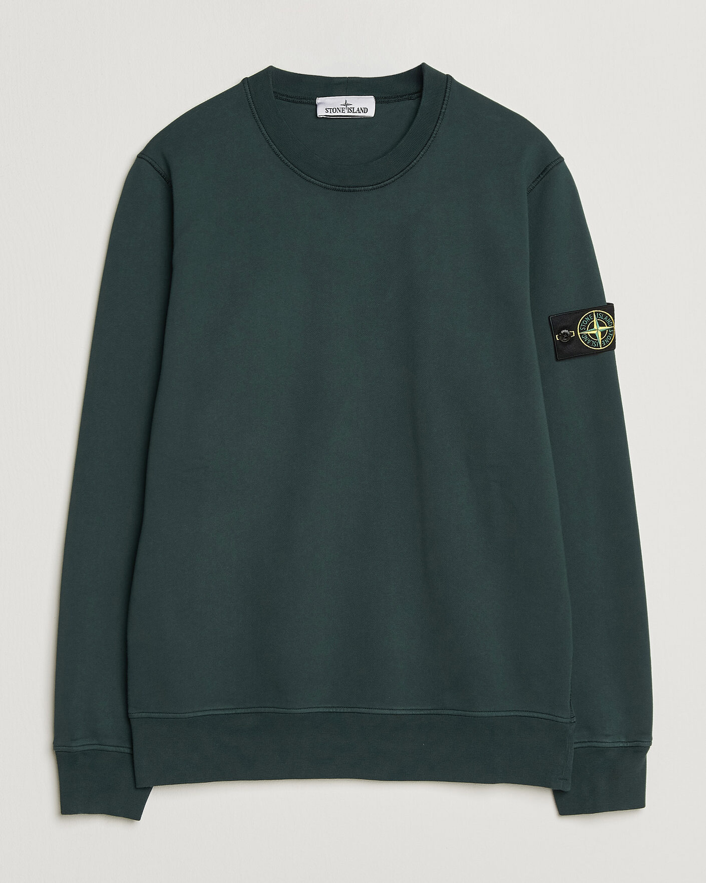 Herr | Tröjor | Stone Island | Garment Dyed Fleece Sweatshirt Dark Green
