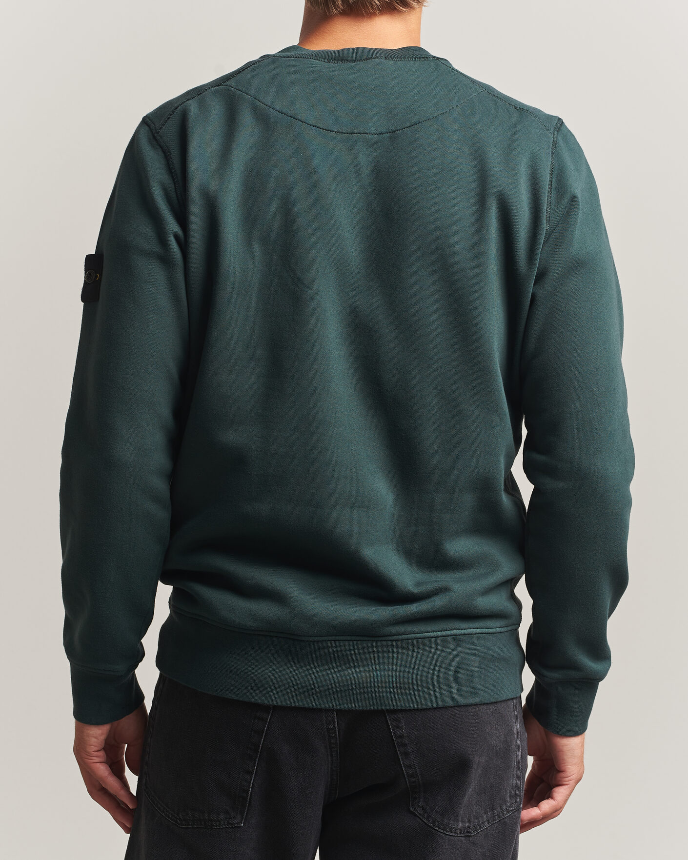 Herr | Tröjor | Stone Island | Garment Dyed Fleece Sweatshirt Dark Green