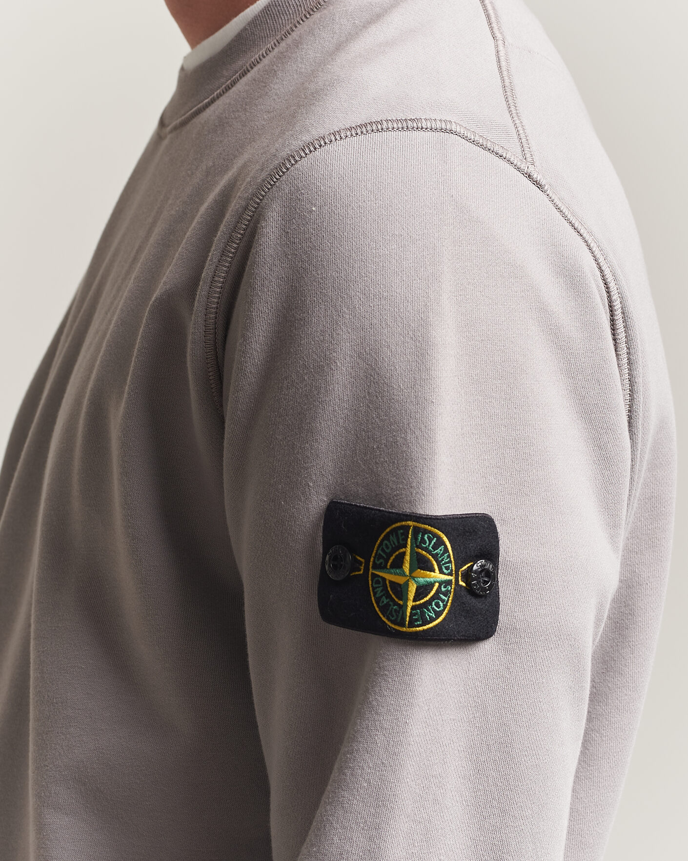 Herr | Tröjor | Stone Island | Garment Dyed Fleece Sweatshirt Grey