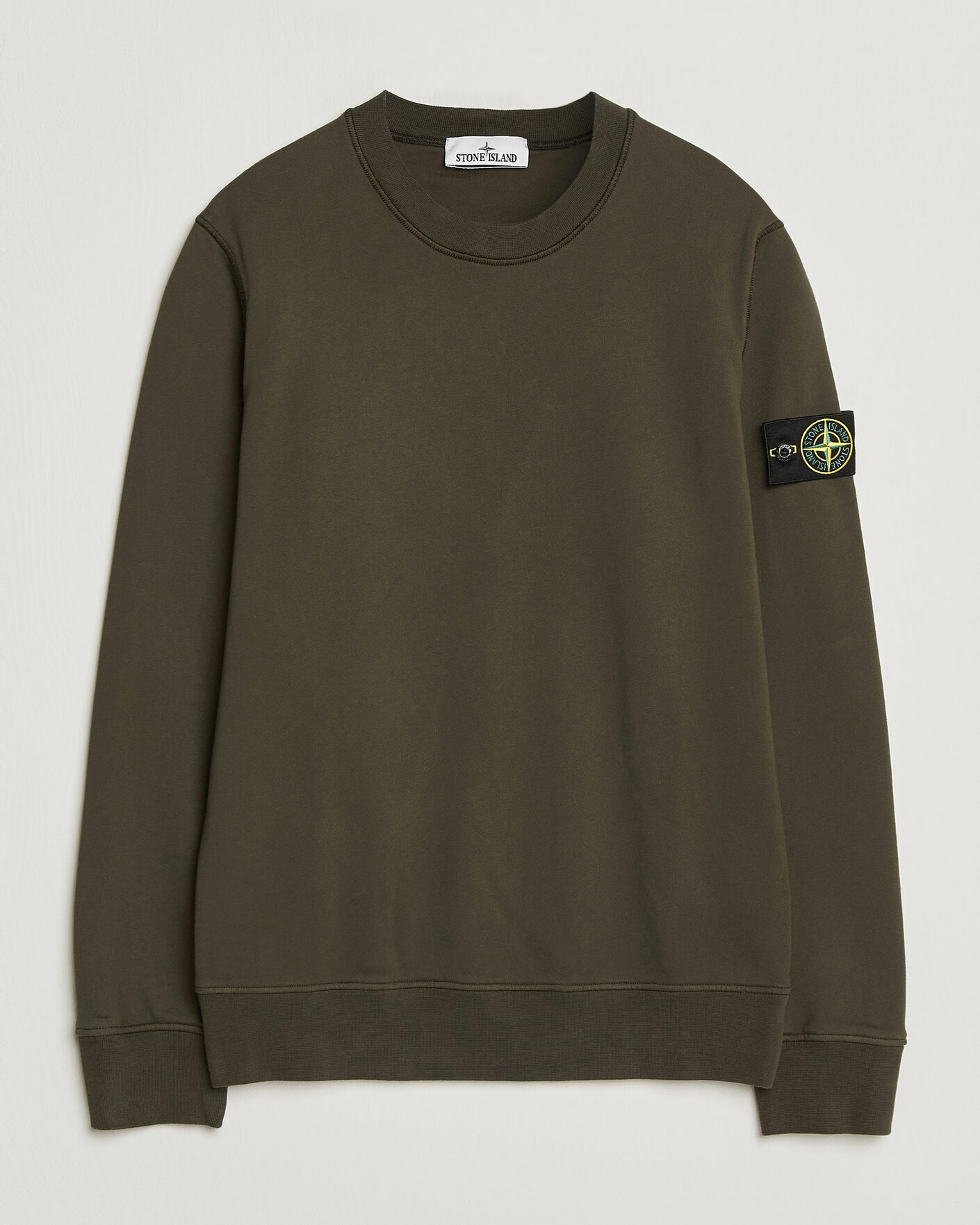Herr | Tröjor | Stone Island | Garment Dyed Fleece Sweatshirt Coal Grey