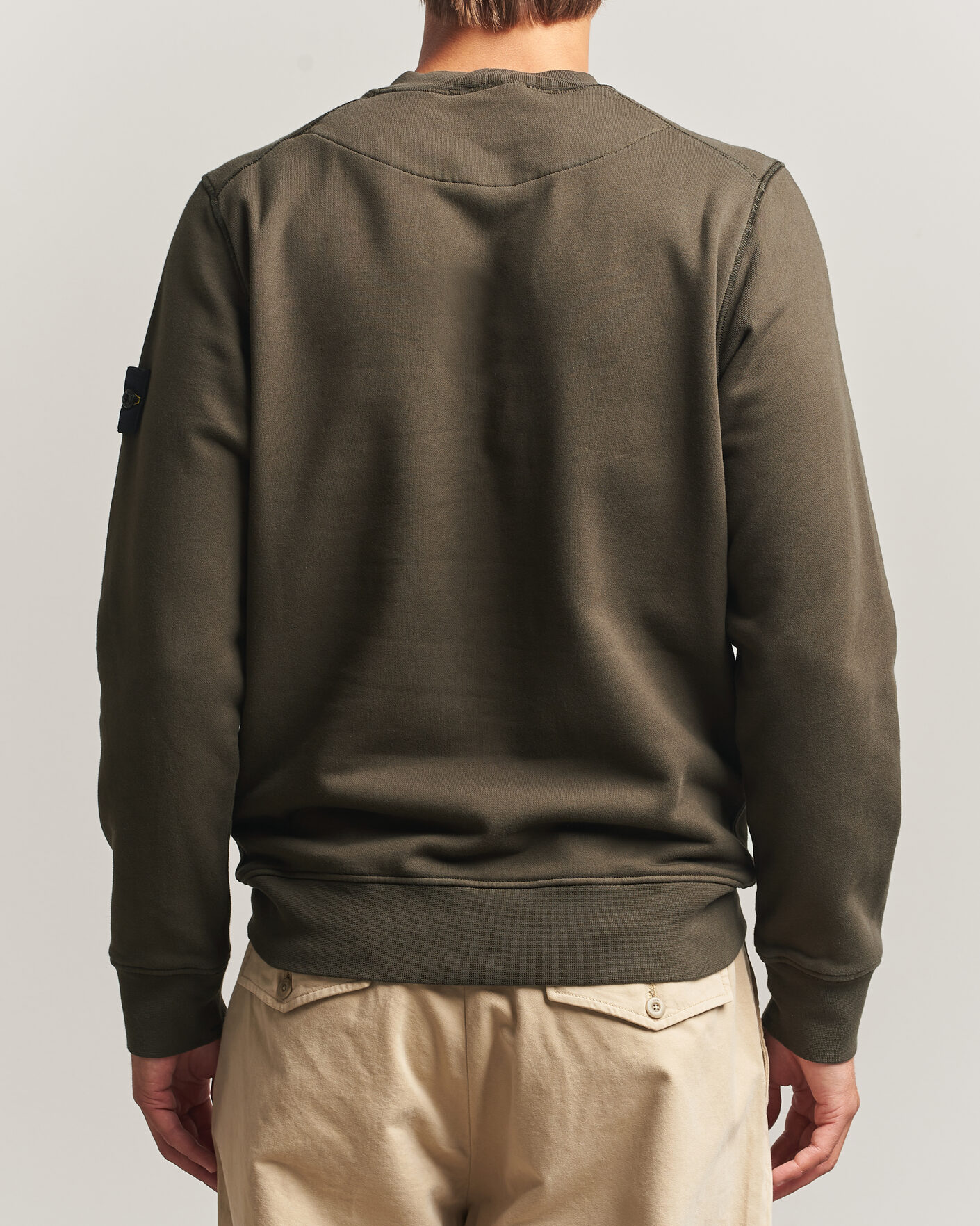 Herr | Tröjor | Stone Island | Garment Dyed Fleece Sweatshirt Coal Grey