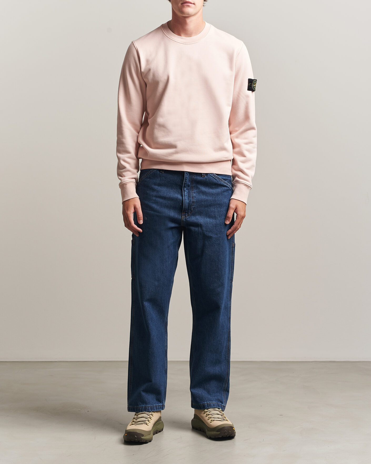 Herr | Tröjor | Stone Island | Garment Dyed Fleece Sweatshirt Antique Rose