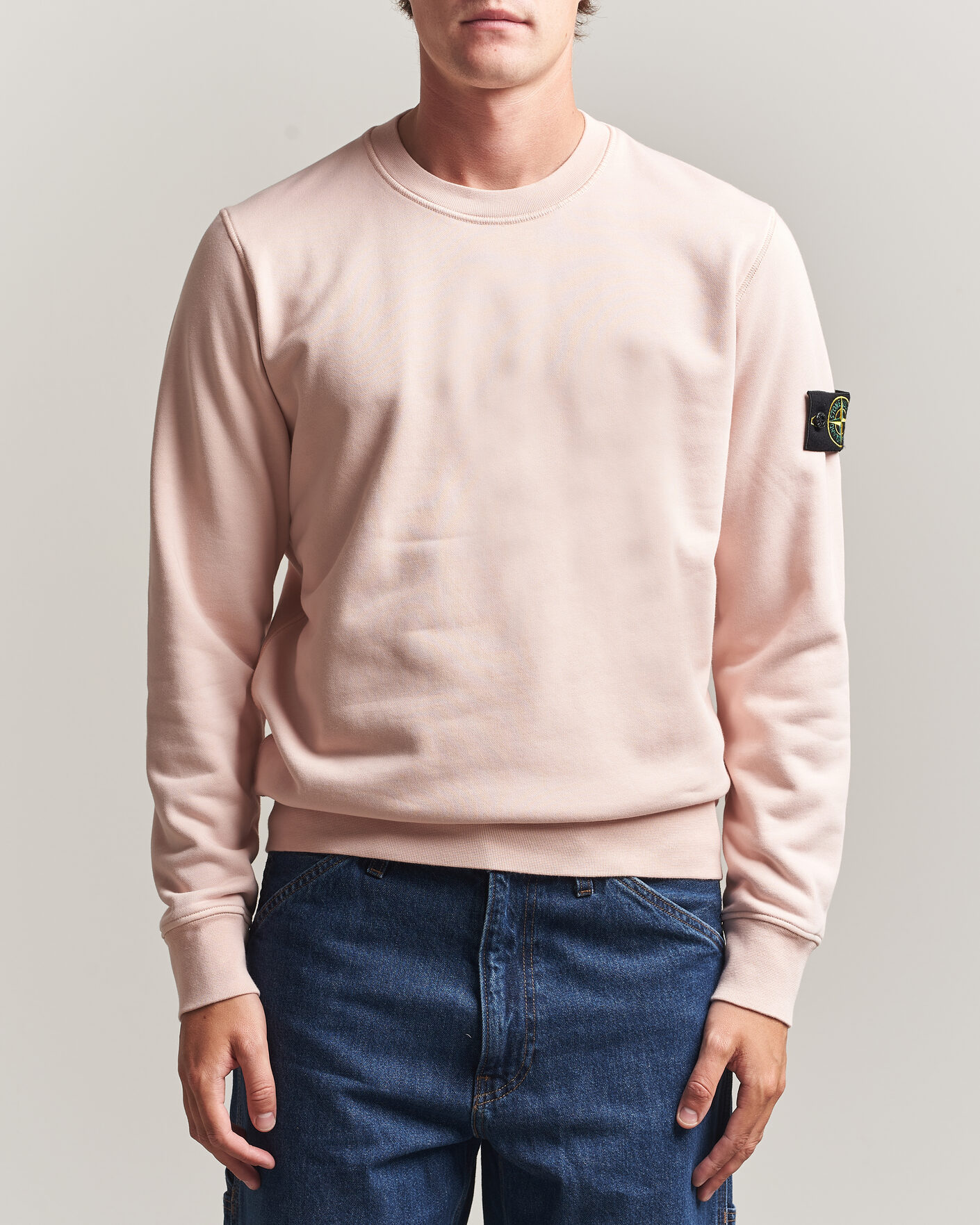 Herr | Tröjor | Stone Island | Garment Dyed Fleece Sweatshirt Antique Rose