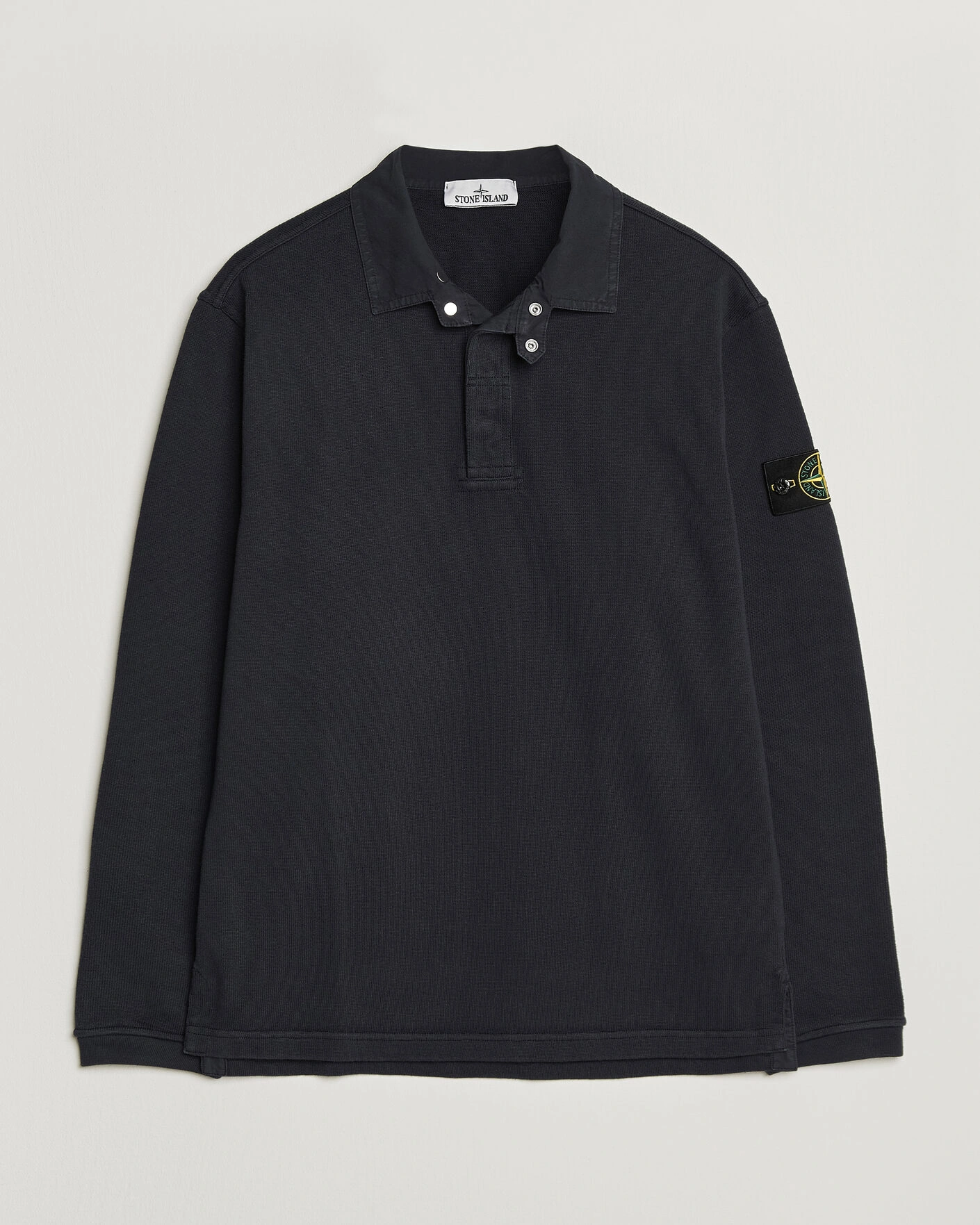 Herr | Tröjor | Stone Island | Heavy Cotton Jersey Polo Blue Navy