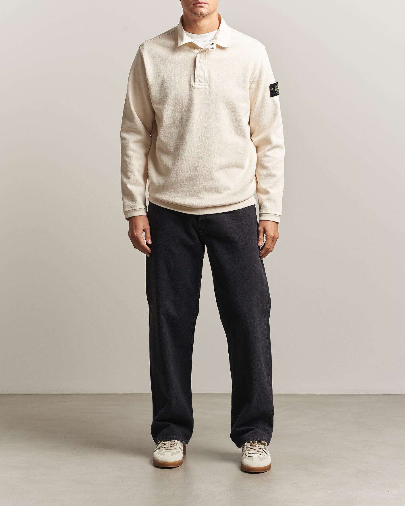 Herr | Tröjor | Stone Island | Heavy Cotton Jersey Polo Ivory