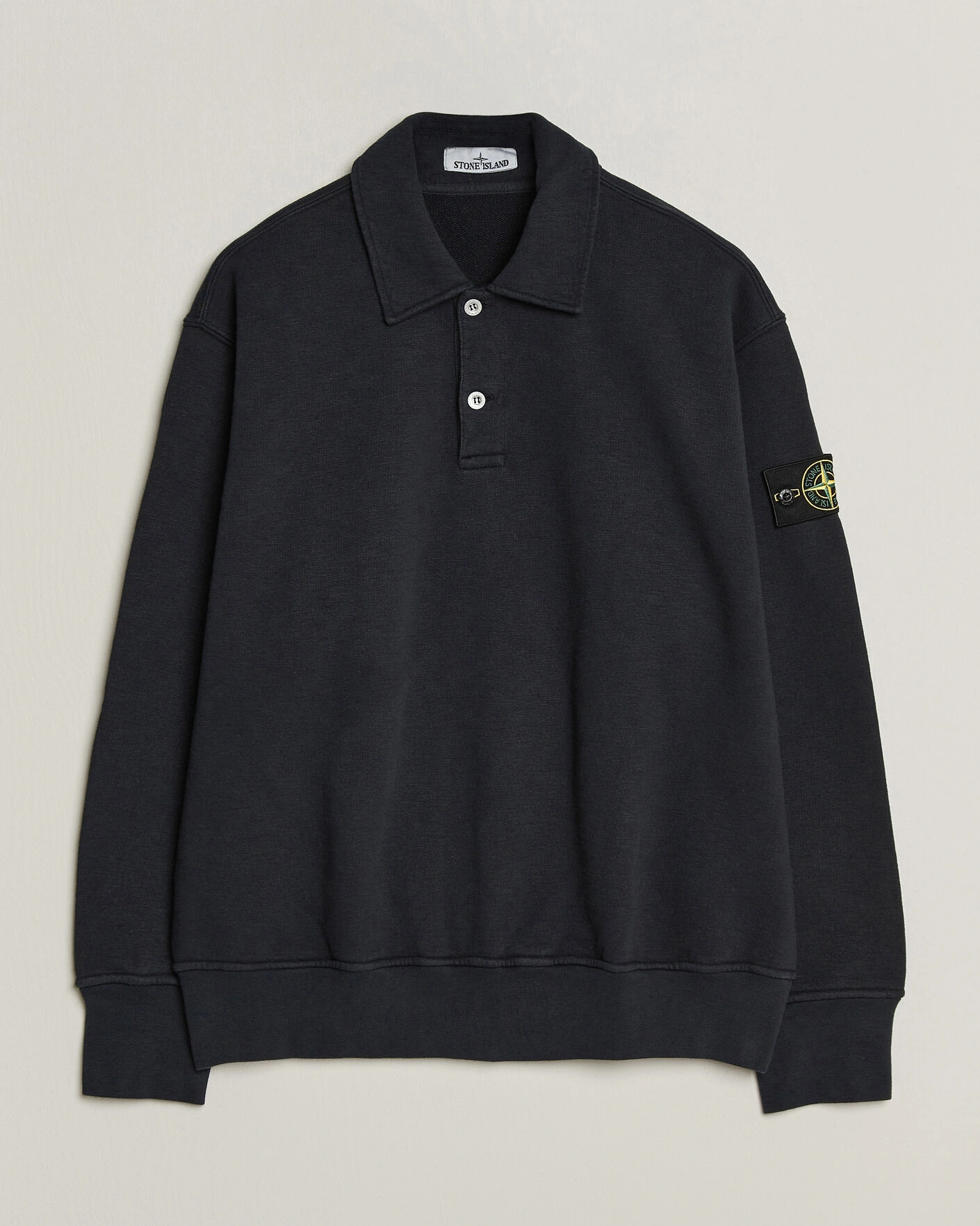 Herr | Tröjor | Stone Island | Tubular Cotton Fleece Polo Navy Blue