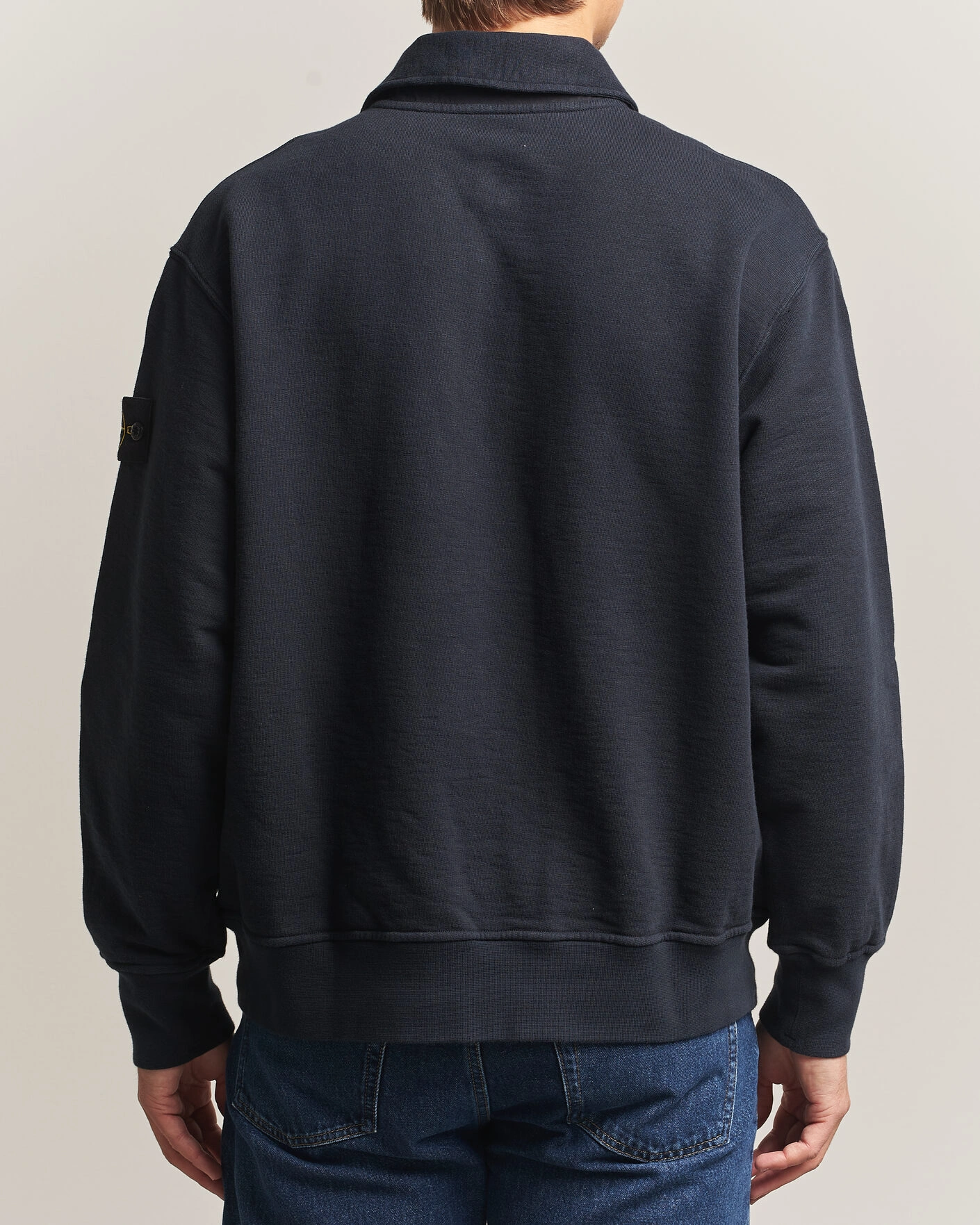 Herr | Tröjor | Stone Island | Tubular Cotton Fleece Polo Navy Blue