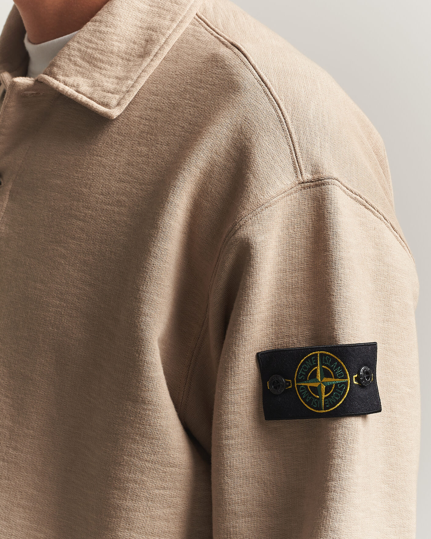 Herr | Tröjor | Stone Island | Tubular Cotton Fleece Polo Biscuit