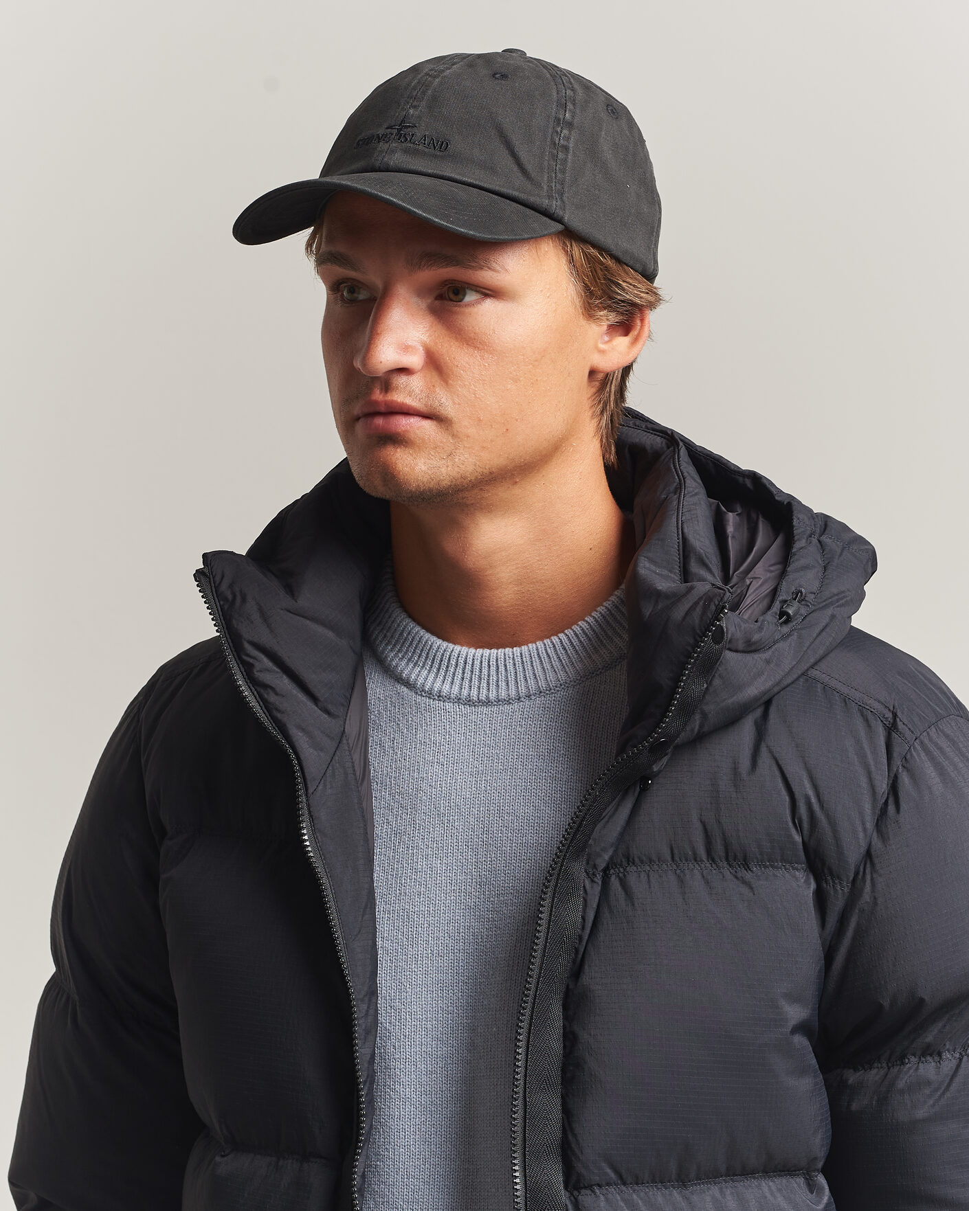 Herr | Hattar & kepsar | Stone Island | Brushed Cotton Gabardine Cap Black