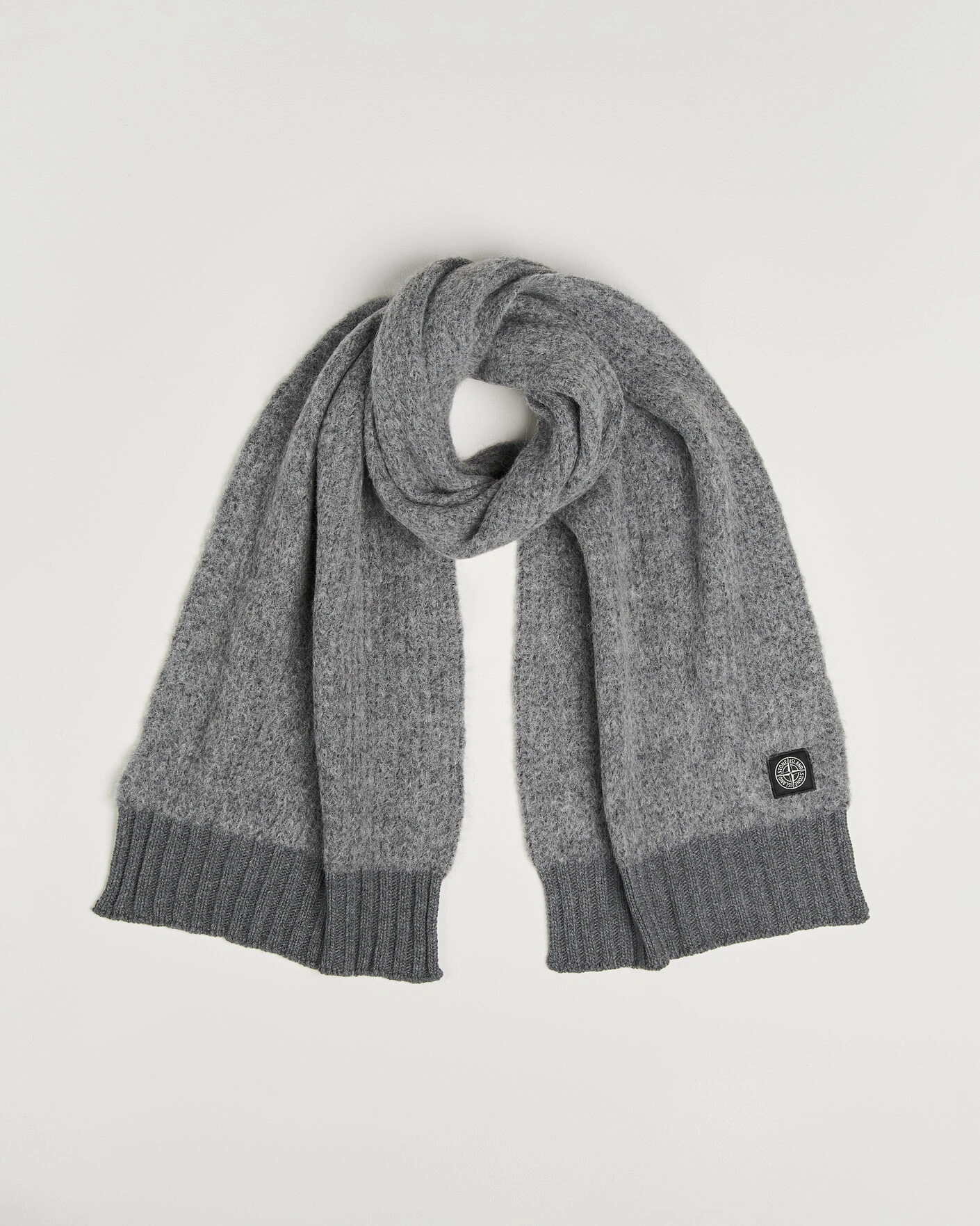 Herr | Halsdukar | Stone Island | Baby Alpaca Blend Scarf Grey Melange