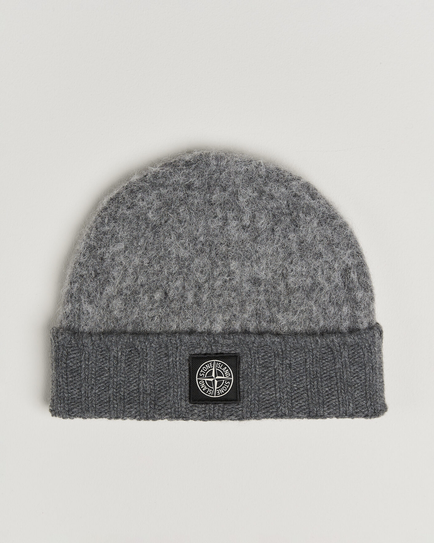 Herr | Mössor | Stone Island | Ribbed Baby Alpaca Blend Hat Grey Melange