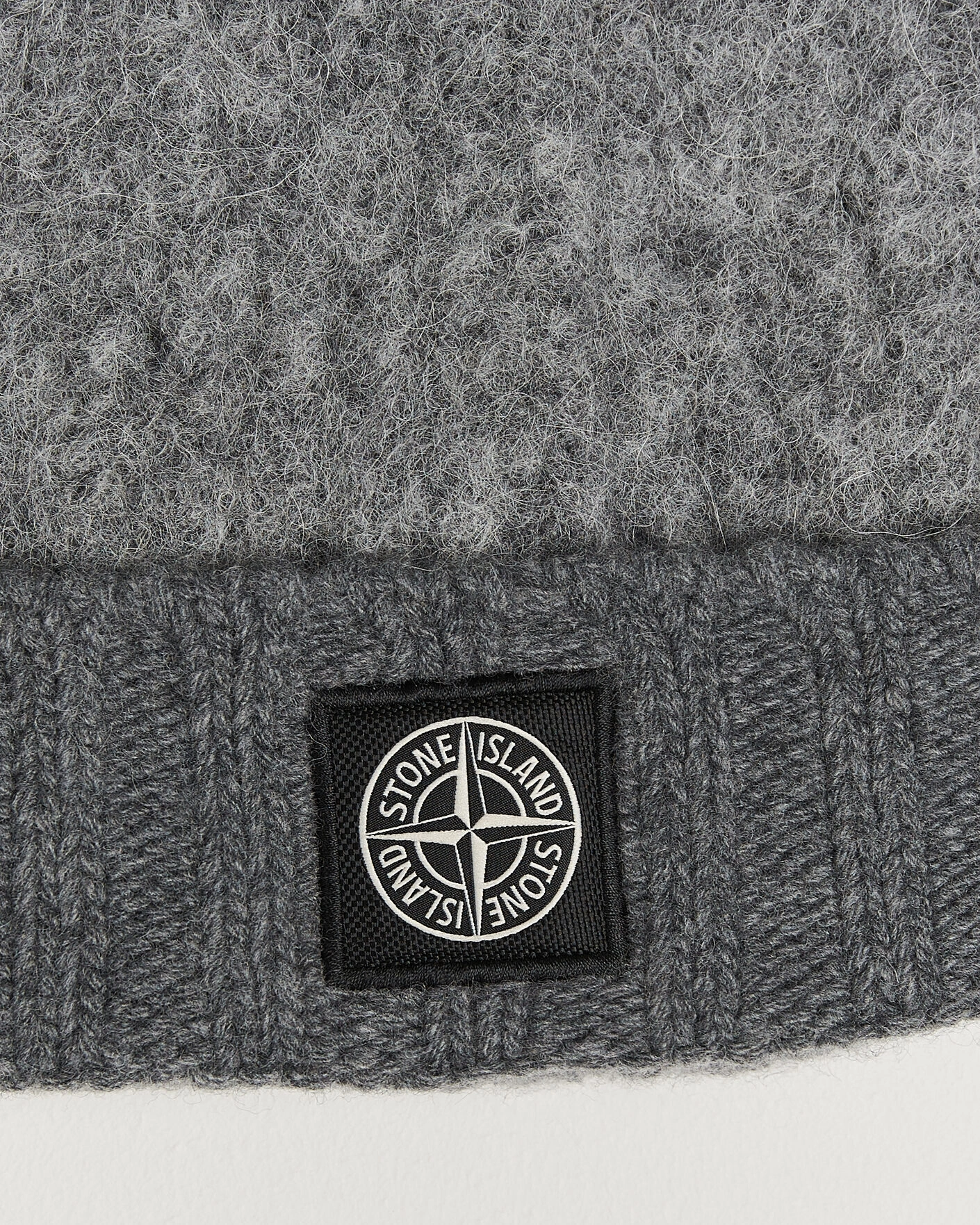 Herr | Mössor | Stone Island | Ribbed Baby Alpaca Blend Hat Grey Melange