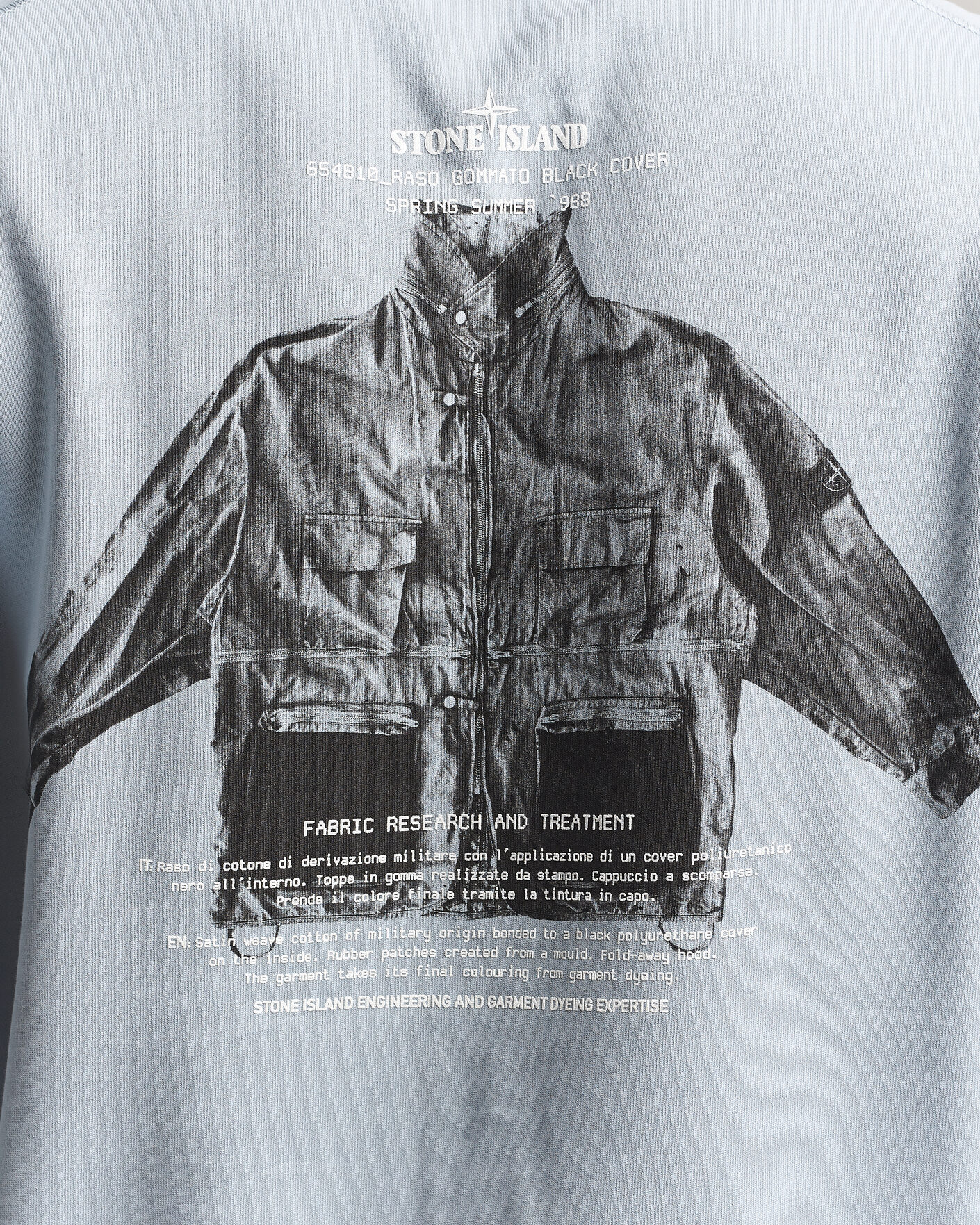 Herr | Tröjor | Stone Island | Cotton Fleece Archivio Print Sweatshirt Ash Grey
