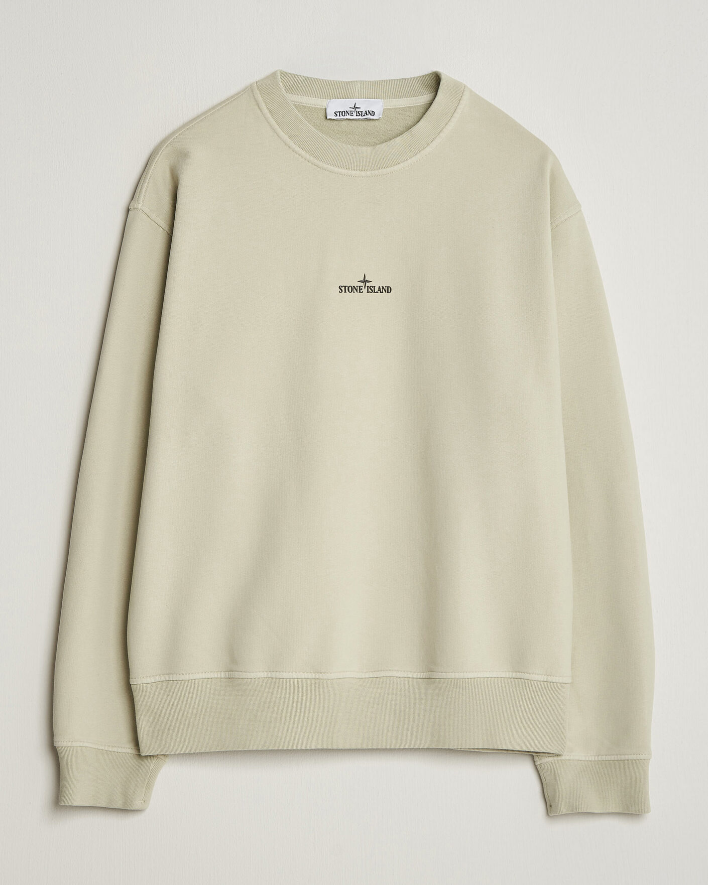 Herr | Tröjor | Stone Island | Cotton Fleece Blurred Compas Print Sweatshirt Sand