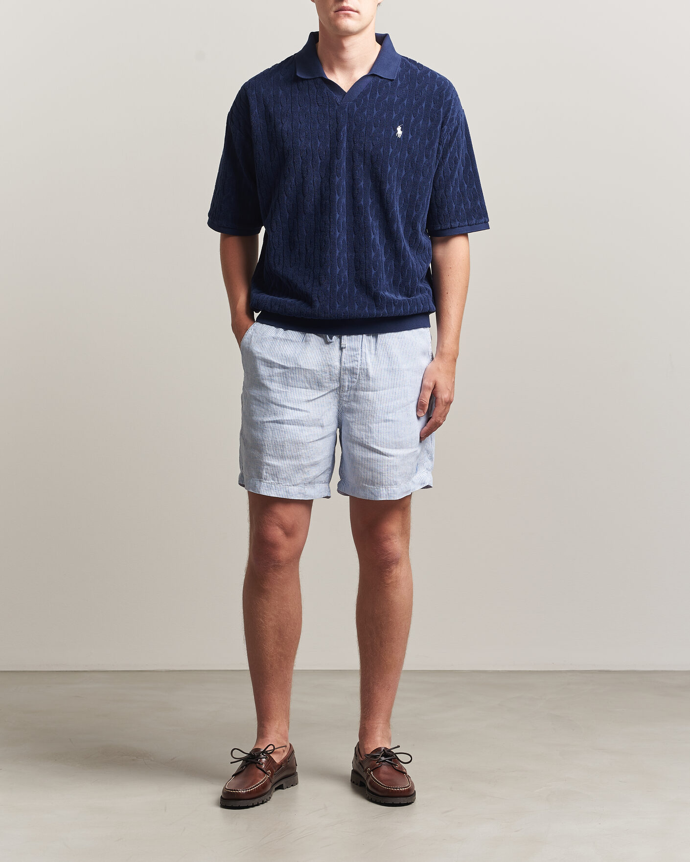 Herr | Shorts | Polo Ralph Lauren | Woven Linen Shorts Blue/White