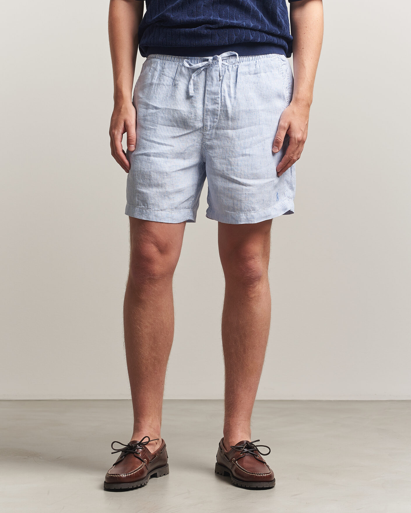 Herr | Shorts | Polo Ralph Lauren | Woven Linen Shorts Blue/White