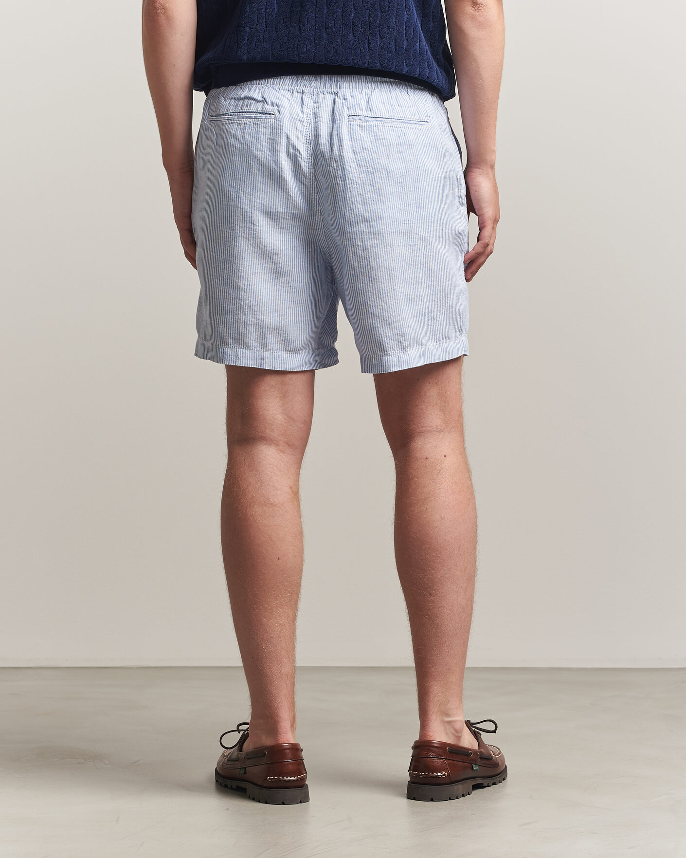 Herr | Shorts | Polo Ralph Lauren | Woven Linen Shorts Blue/White