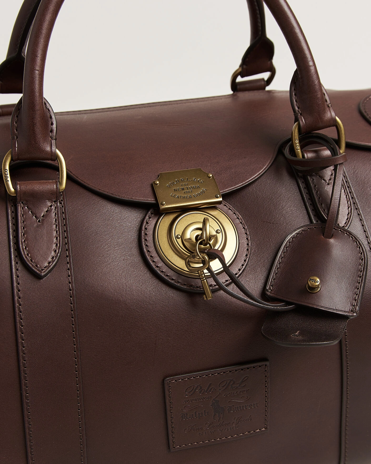 Herr | Väskor | Polo Ralph Lauren | Leather Duffle Bag Burnished Brown