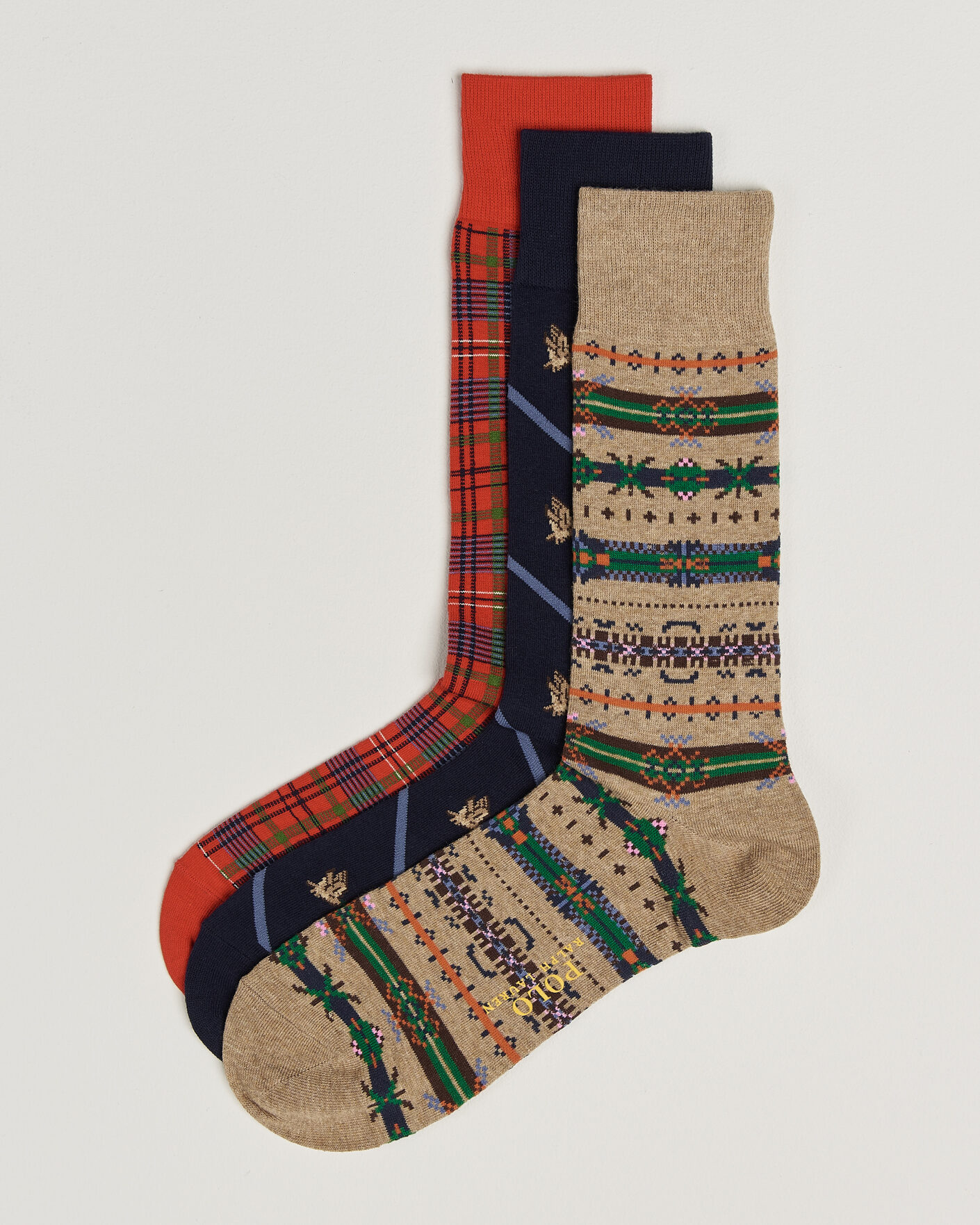 Herr | Underkläder | Polo Ralph Lauren | 3-Pack Cotton Crew Socks Multi