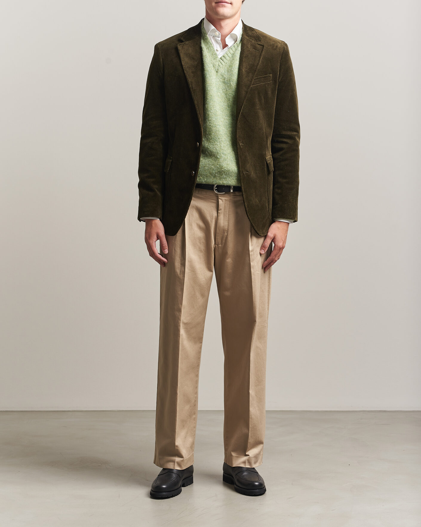 Herr | Kavajer | Polo Ralph Lauren | Single Breasted Corduroy Sportcoat Fall Olive