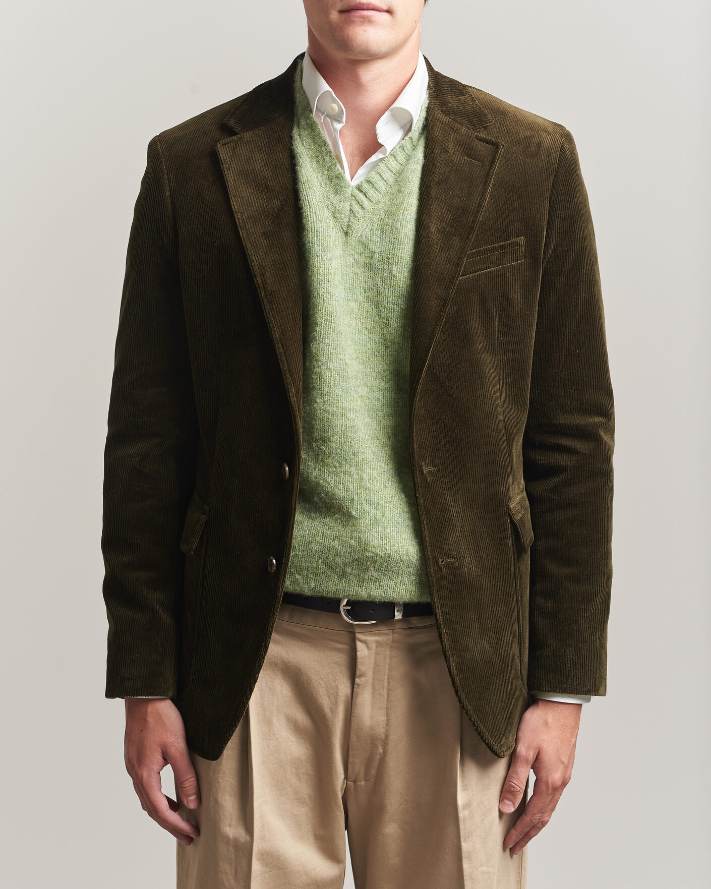 Herr | Kavajer | Polo Ralph Lauren | Single Breasted Corduroy Sportcoat Fall Olive