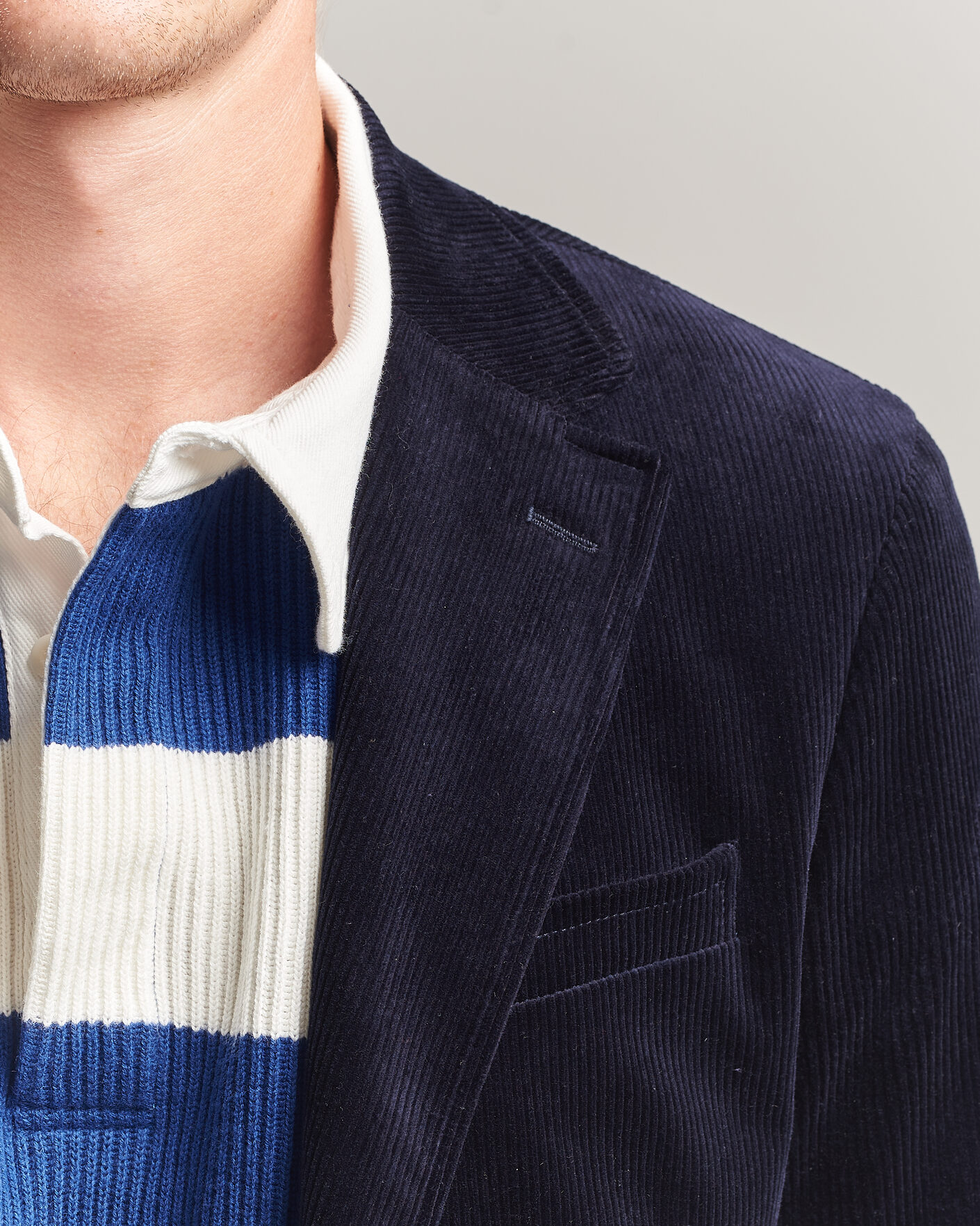 Herr | Kavajer | Polo Ralph Lauren | Single Breasted Corduroy Sportcoat Newport Navy