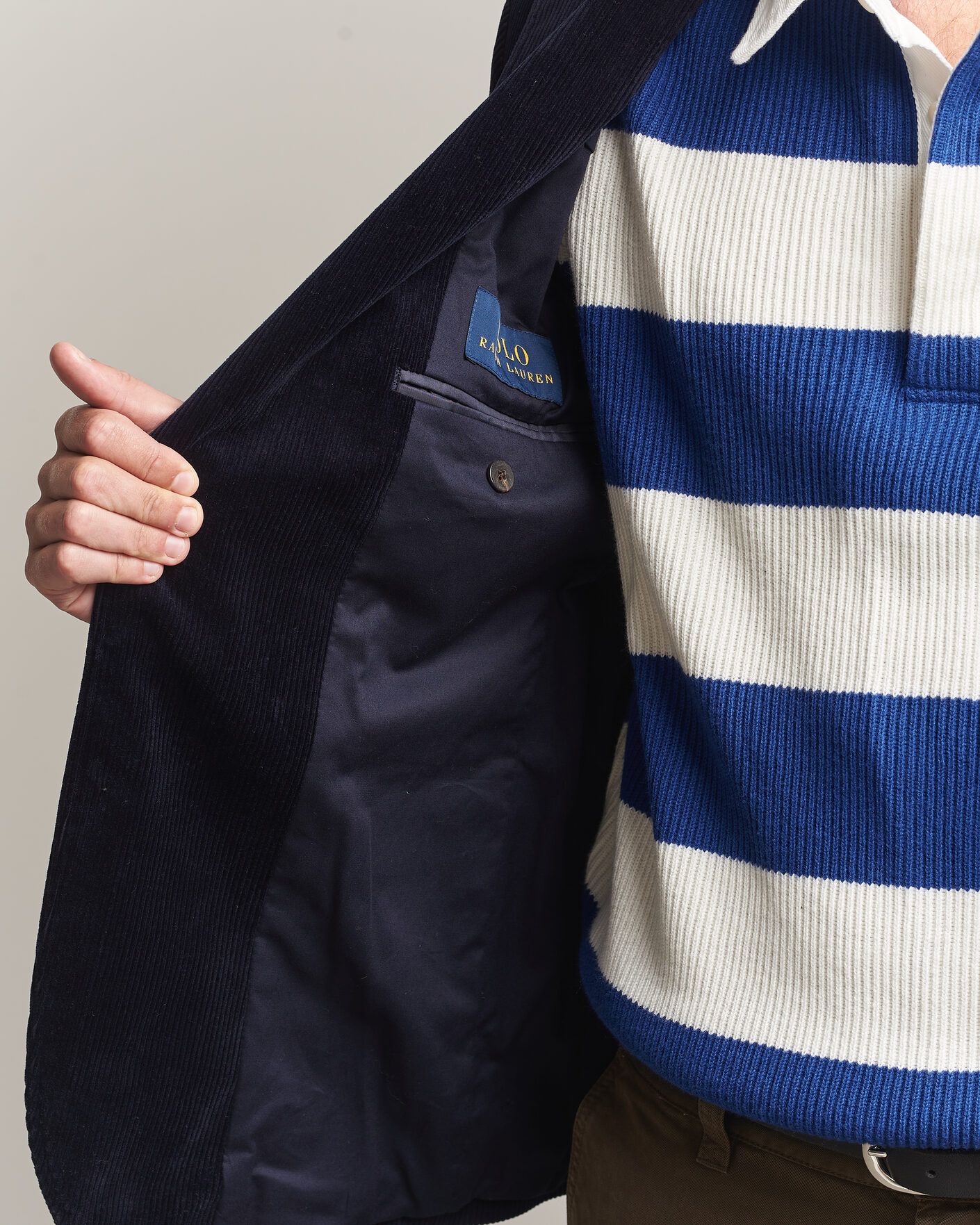 Herr | Kavajer | Polo Ralph Lauren | Single Breasted Corduroy Sportcoat Newport Navy