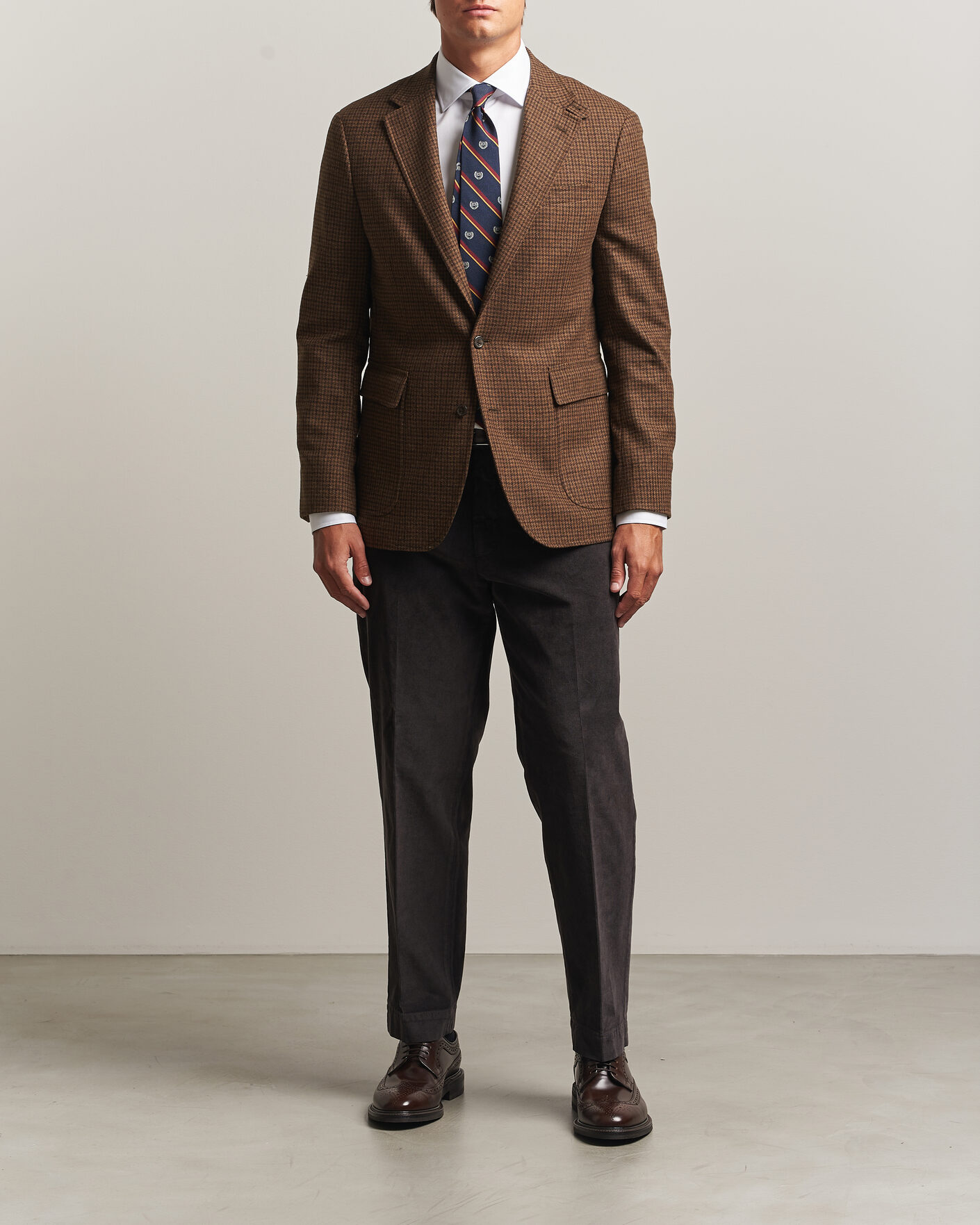 Herr | Kavajer | Polo Ralph Lauren | Guncheck Woven Sportcoat Brown/Olive
