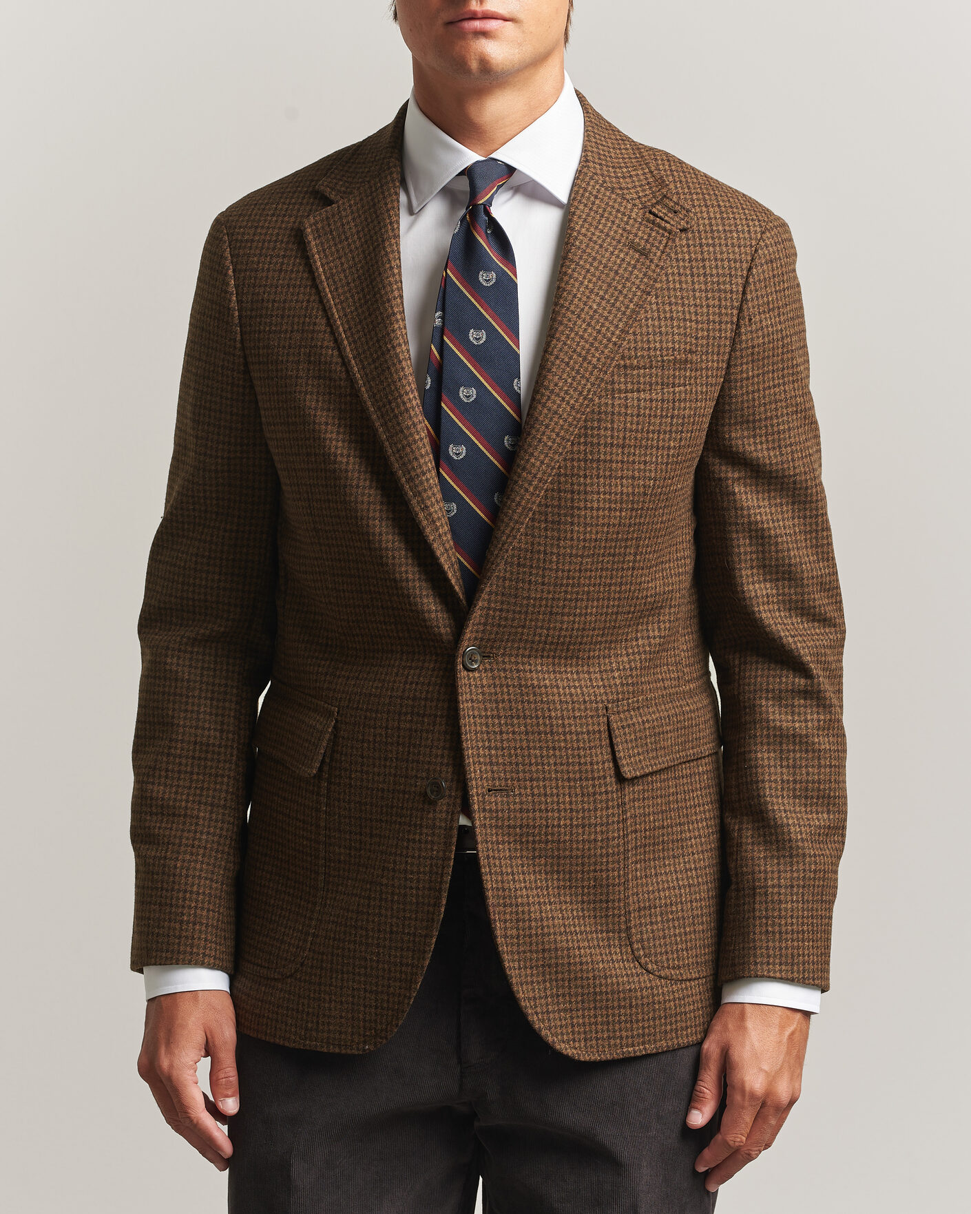 Herr | Kavajer | Polo Ralph Lauren | Guncheck Woven Sportcoat Brown/Olive