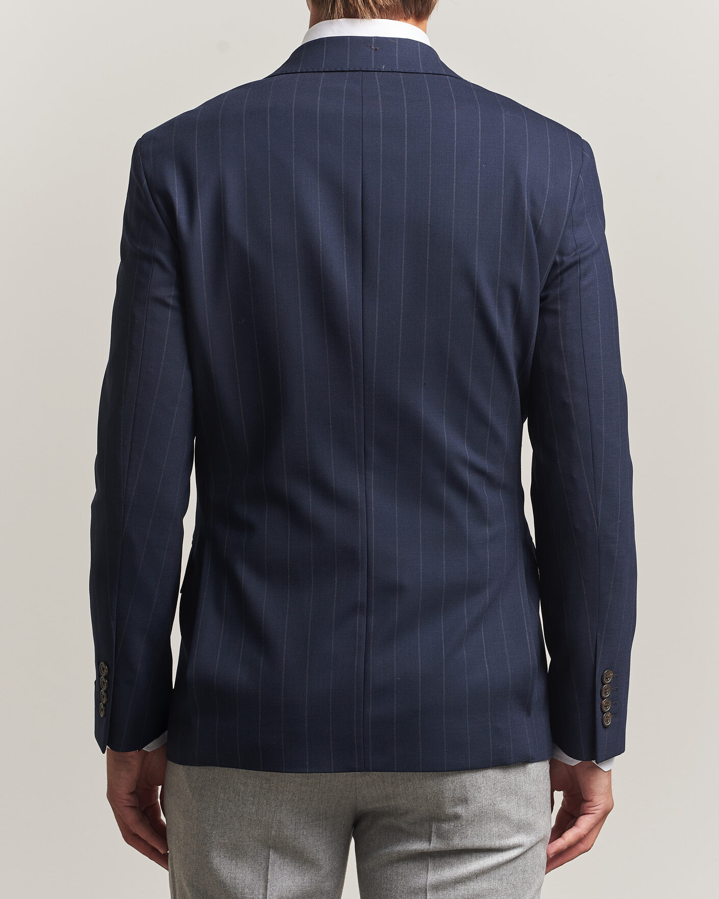 Herr | Kavajer | Polo Ralph Lauren | Double Breasted Rope Stripe Sportcoat Navy/Grey